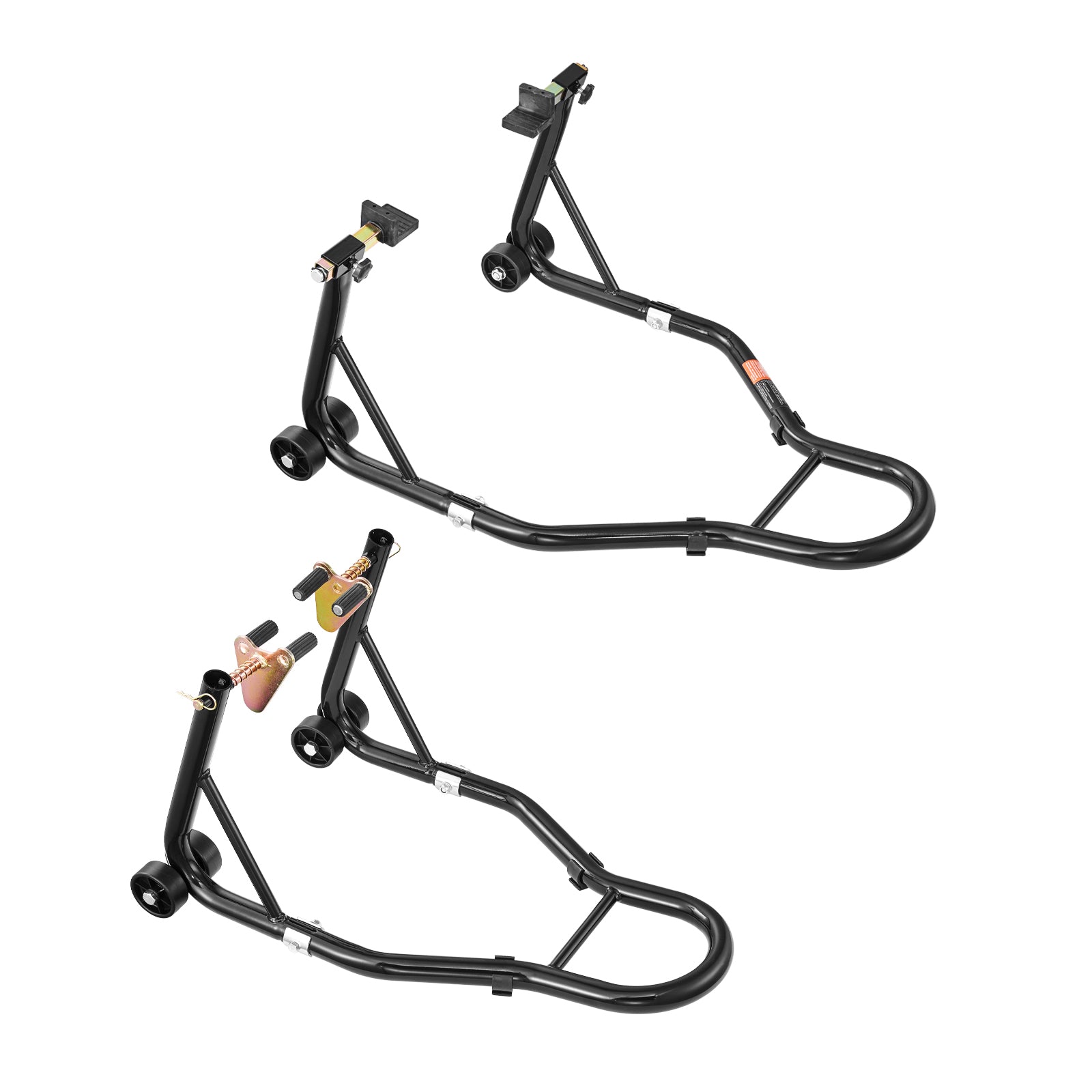 Motorcycle Front & Rear Stand Lift 1100 lbs Spoolift Paddock Swingarm Arm Black