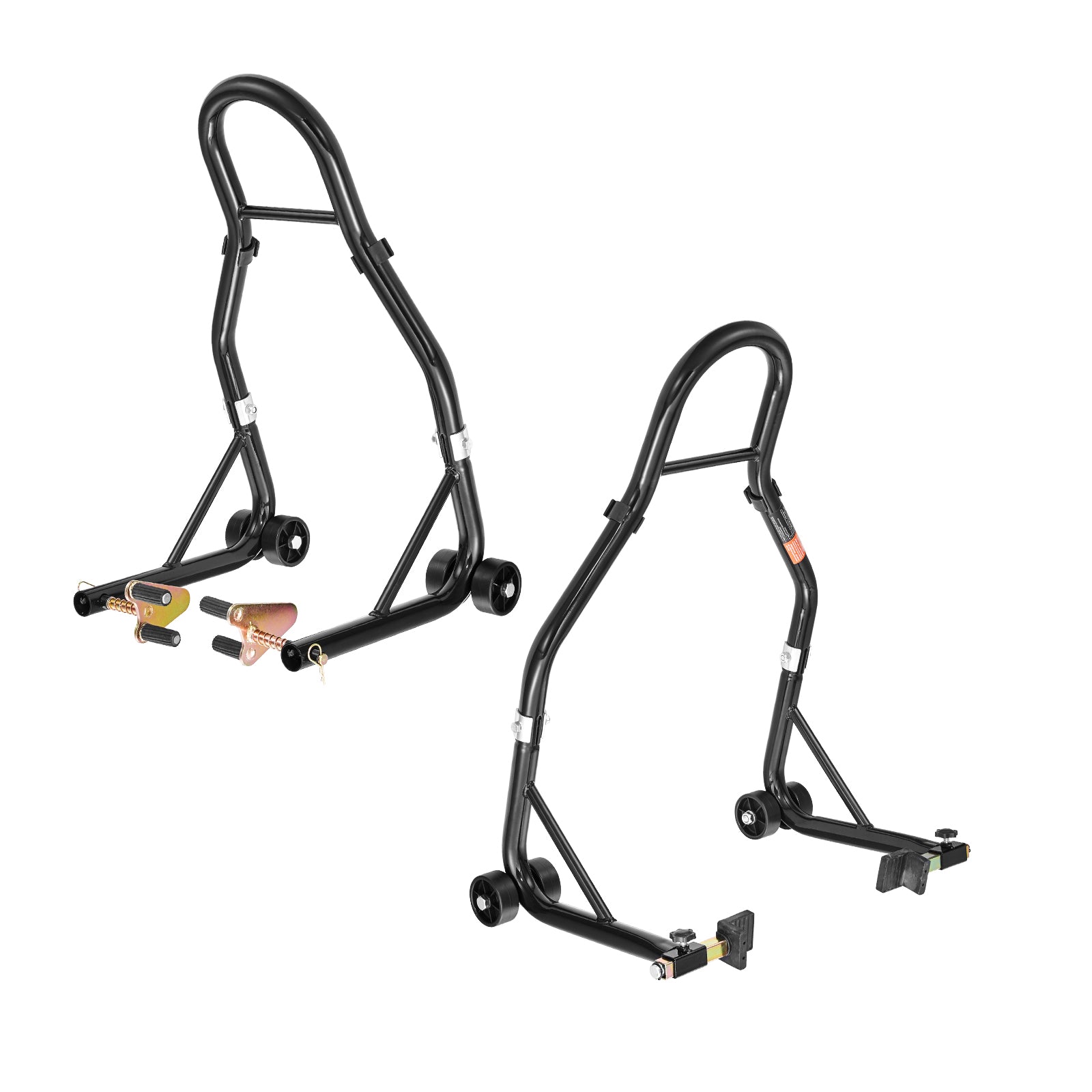 Motorcycle Front & Rear Stand Lift 1100 lbs Spoolift Paddock Swingarm Arm Black