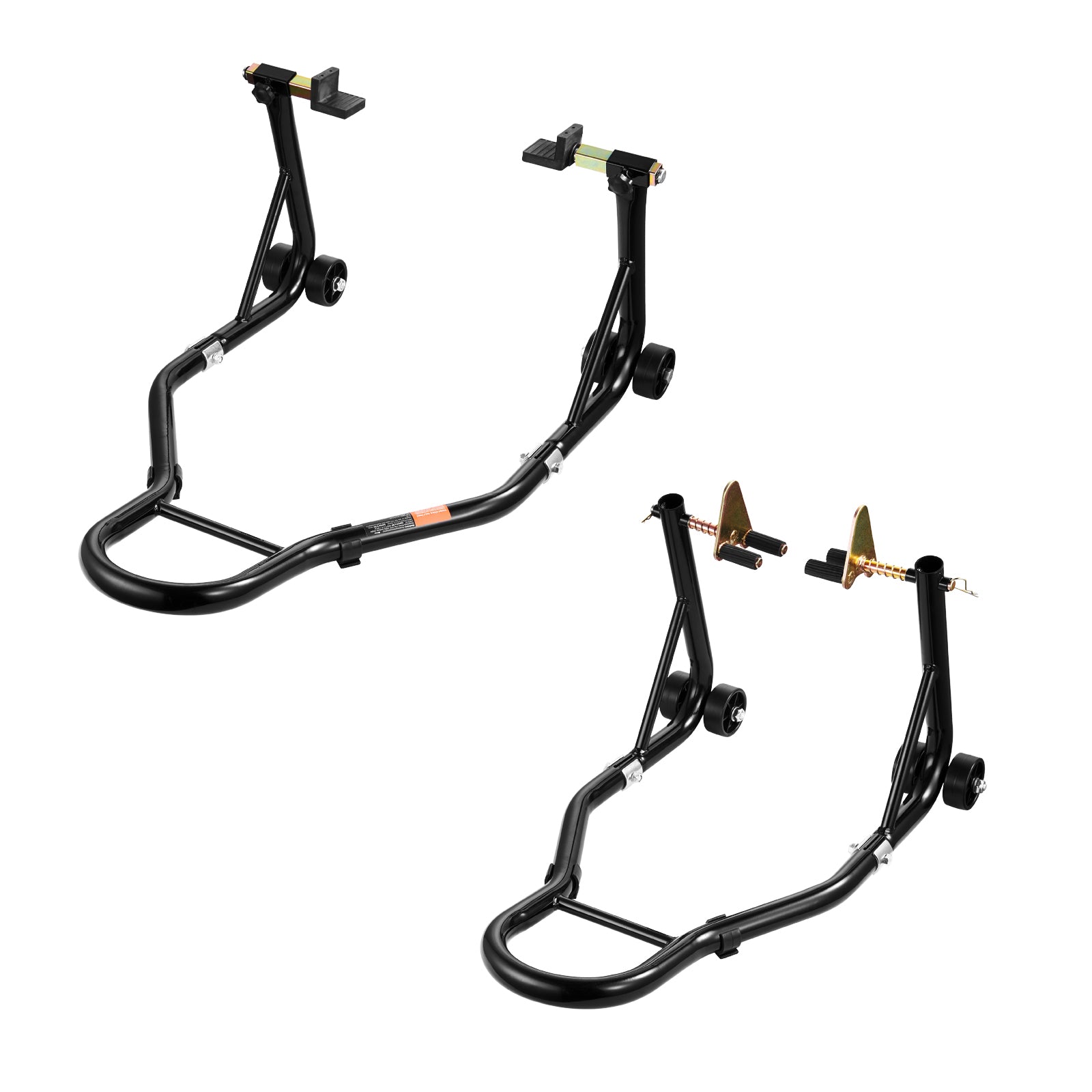 Motorcycle Front & Rear Stand Lift 1100 lbs Spoolift Paddock Swingarm Arm Black
