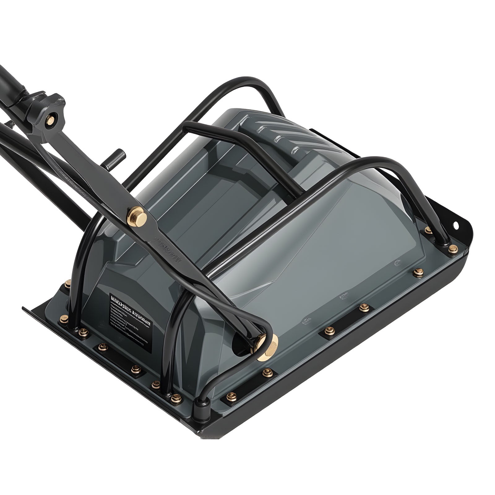 Plate Compactor, 130W Output Electric Ground Rammer, 5 kN Force, 3.9 in Depth, 16 m/min Speed, 3304 sq.ft/h Efficiency, Gas Powered Soil Compaction Machine for Driveway, Pavement, Landscaping