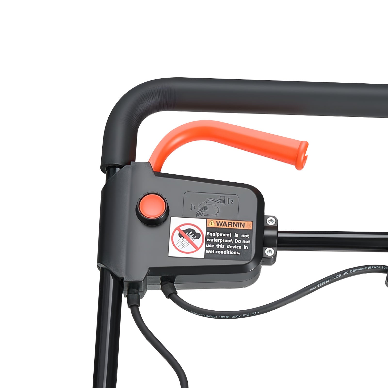 Plate Compactor, 130W Output Electric Ground Rammer, 5 kN Force, 3.9 in Depth, 16 m/min Speed, 3304 sq.ft/h Efficiency, Gas Powered Soil Compaction Machine for Driveway, Pavement, Landscaping