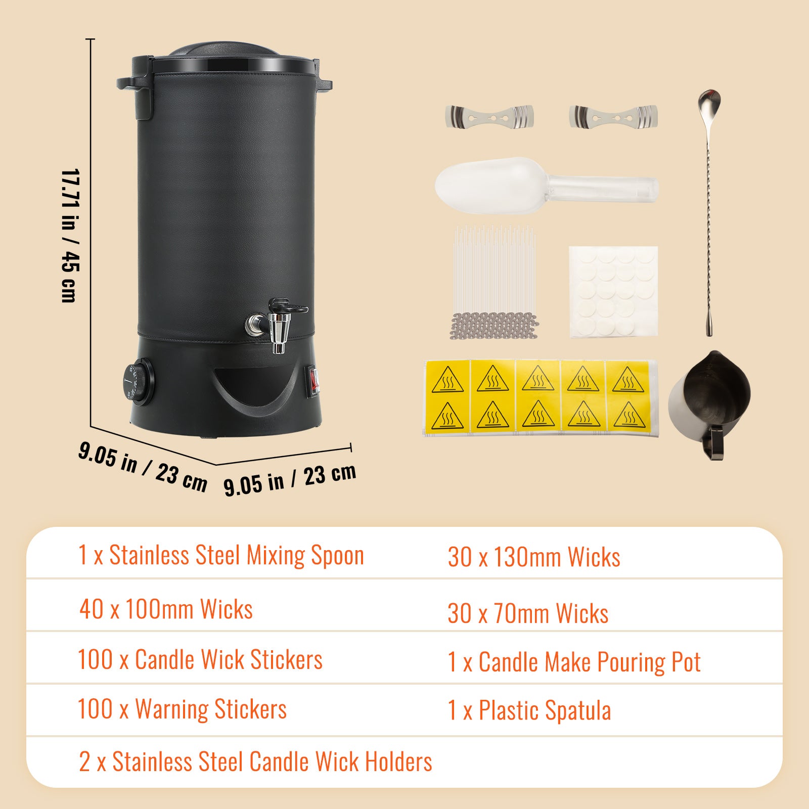 10 L Wax Melter for Candle Making, Extra Large Electric Wax Melting Pot, with Easy Pour Spout and 9-level Temp Control, Easy Clean for Candle Soap Cream Beauty Bulk Production Business or Home