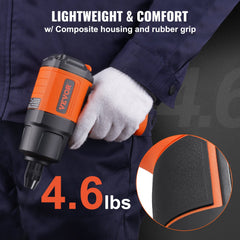 Air Impact Wrench 1/2" Square Drive 1400ft-lb Nut-busting Torque 90-120PSI