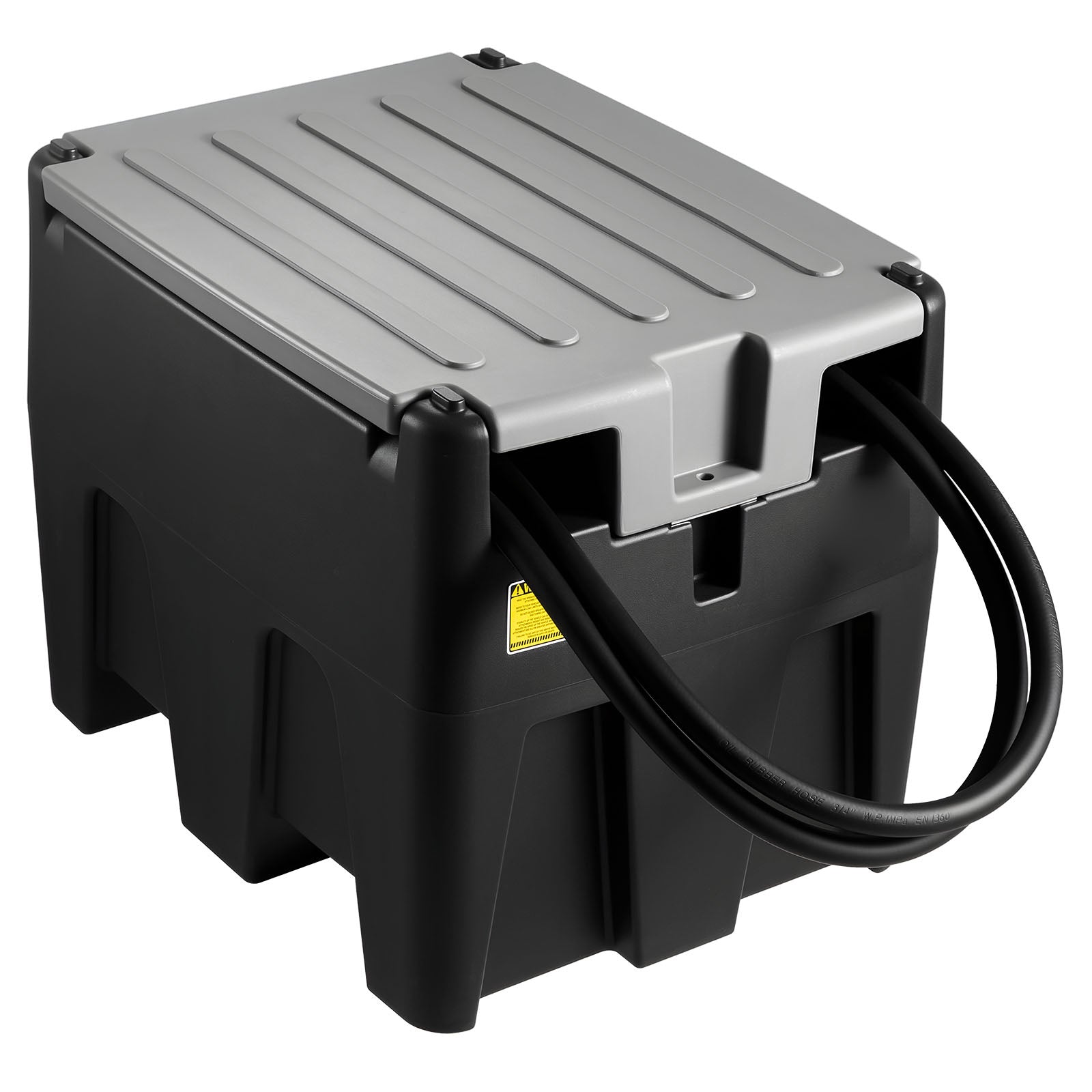 Portable Diesel Tank 58 Gal Diesel Fuel Tank with 12V Transfer Pump 10 GPM Black