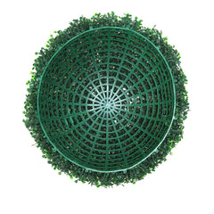 Artificial Topiary Boxwood Trees, 16 Inches Tall (Set of 2), Ball-Shaped Faux Topiary Plants, Year-Round Green Artificial Decorative Balls for Backyard, Balcony, Garden, Wedding, and Home Décor