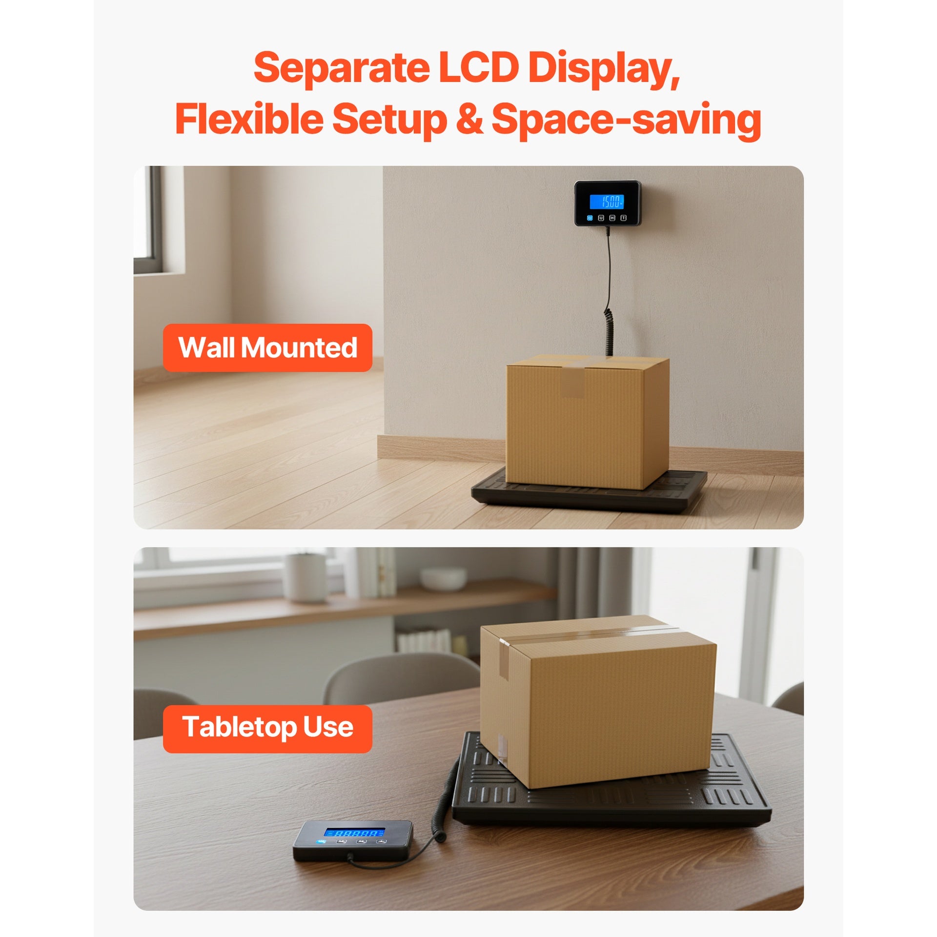 Digital Postal Scale, 0.7 oz/3.5 oz Dual Accuracy, 660 lbs Commercial Weight Scale with Hold/Tare Function & LCD Display, Fit for Packages, Postage, Luggage, Battery & Charging Cable Included