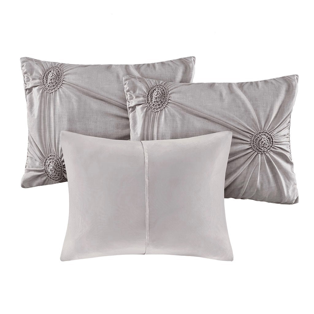 6 Piece Reversible Daybed Cover Set Dark Gray Daybed