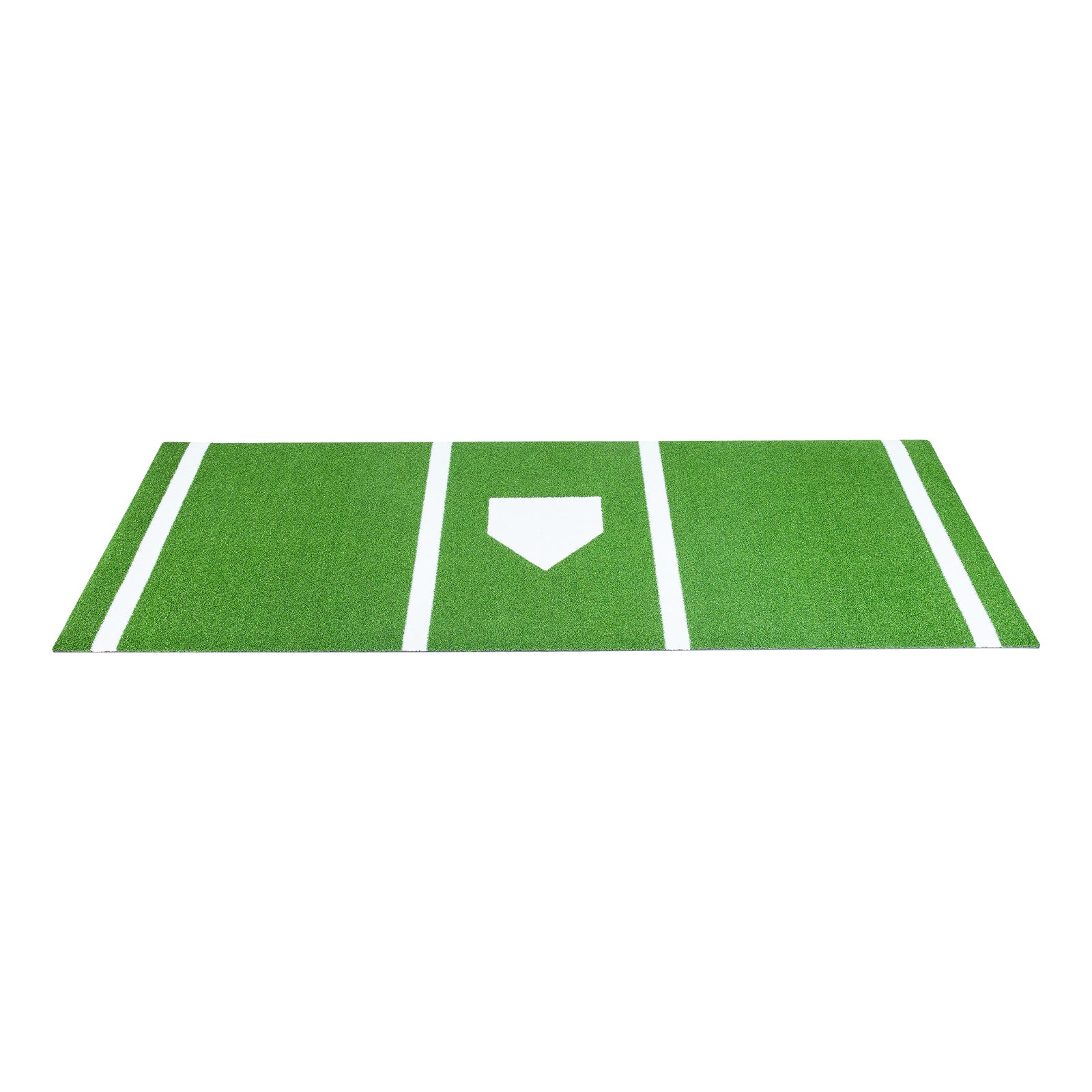 Baseball Softball Hitting Batting Mat, 10' x 3.8' Indoor/Outdoor Softball Mat, Lined & Foam Backing Anti-Slip Anti-Fade Softball Training Aid, Portable Practice Mat with Tightening Rope, Green