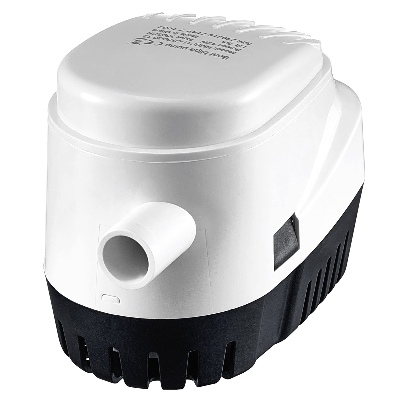 Bilge Pump, 750GPH 12V Automatic Submersible Boat Bilge Water Pump with Float Switch, 0.7" Outlet Diameter, Small Boat Bilge Pump, Marine Electric Bilge Pump for Boats, Ponds, Pools, Basements