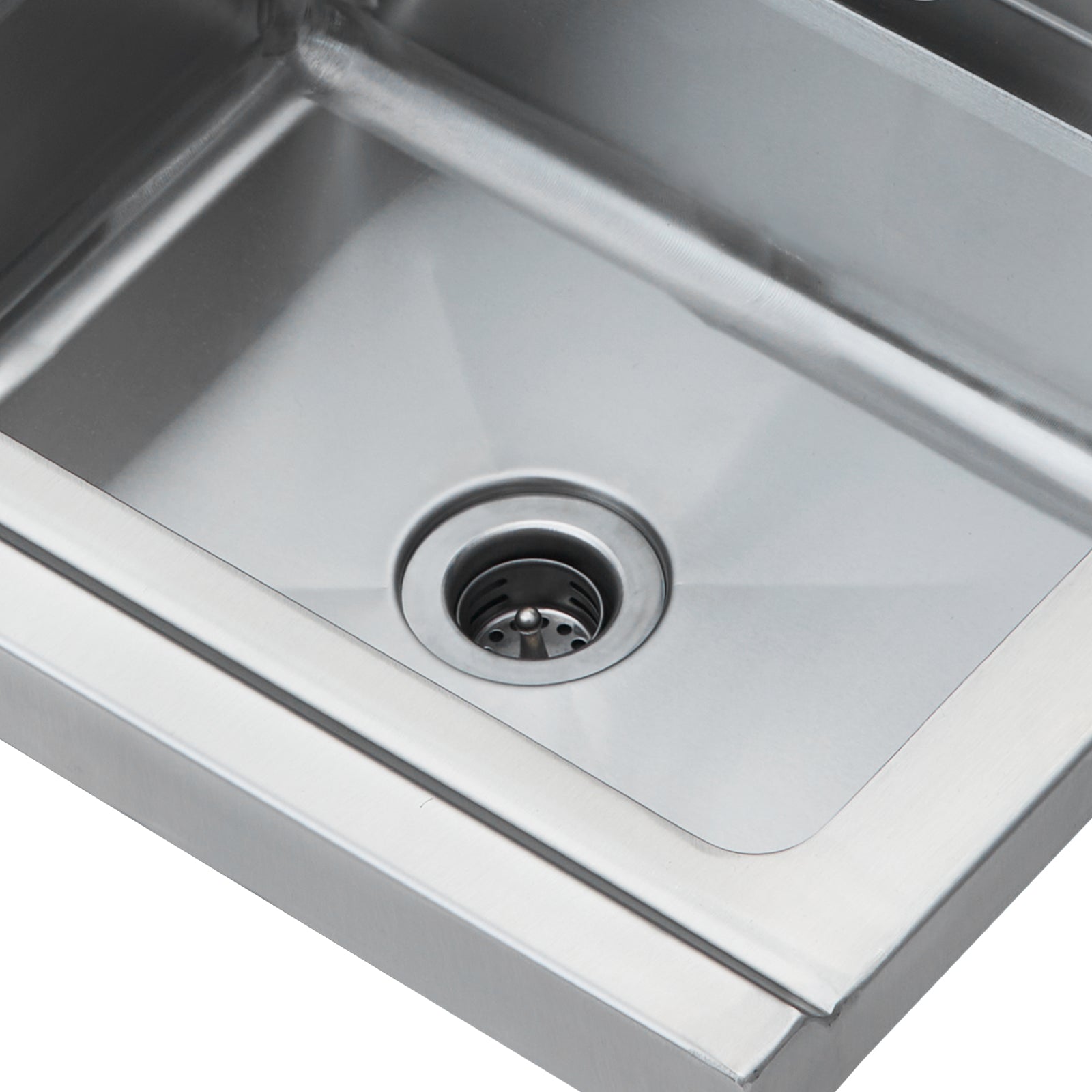 Commercial Hand Sink with Faucet and Side Splash, Stainless Steel Sink for Washing, Small Hand Washing Sink, Wall Mount Hand Basin for Restaurant, Kitchen, Bar, Garage and Home, 17x12.8 inch