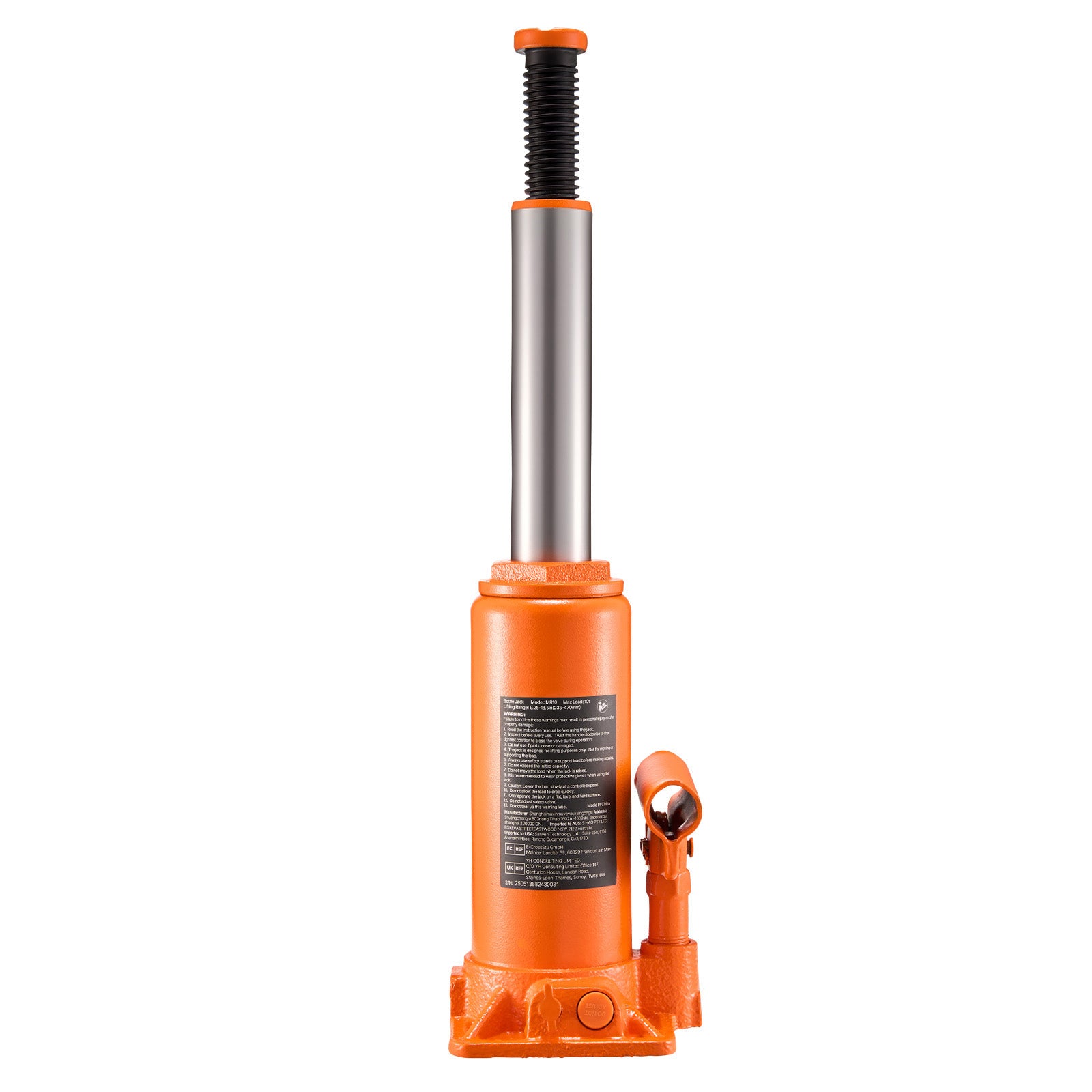 Hydraulic Bottle Jack High Lift Jack 10 Ton (22046 lbs) Car Auto Repair