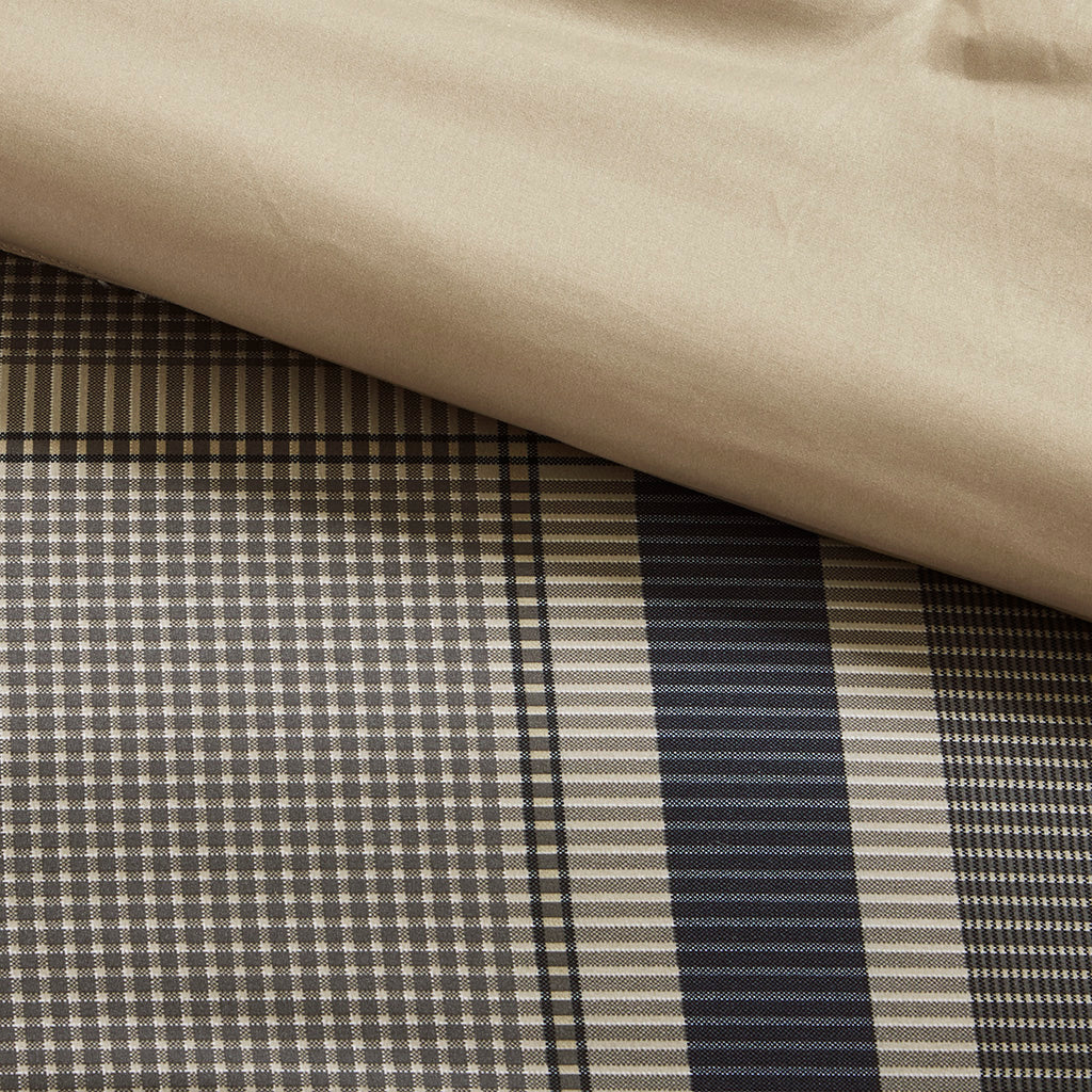 Twin Plaid Comforter Set with Bed Sheets