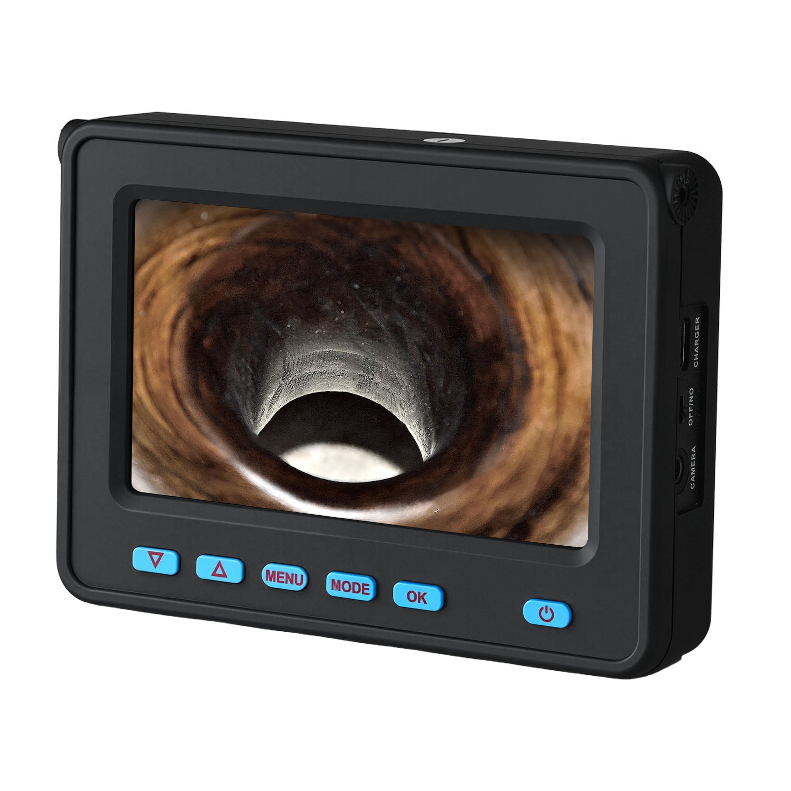 Sewer Camera, 164 ft/50 m, 4.3" Pipe Drain Inspection Camera with DVR Function and LED Lights, Waterproof IP68 Borescope, Industrial Endoscope for Home Wall Duct Drain Pipe Plumbing (Without Wheels)