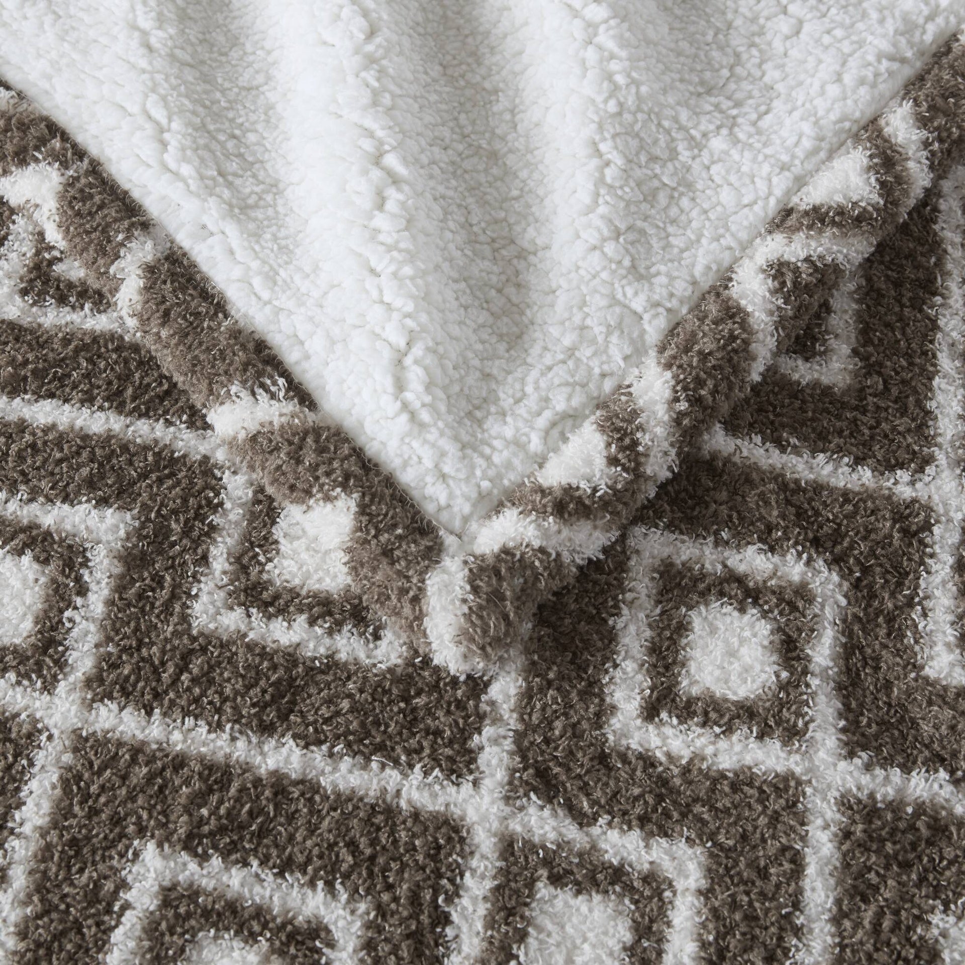 1 PCS 50x60" Dream Soft Heated Throw Brown Geo