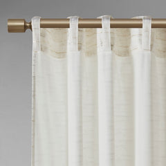 Room Darkening Metallic Printed Poly Velvet Rod Pocket/Back Tab Window Panel Pair White/Gold 37x84"