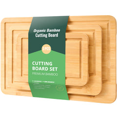 Bamboo Cutting Board Premium Versatile Cut Board with Built-in Handle