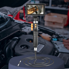 Borescope Endoscope Two-Way 180° Articulating 5" IPS 8X Zoom 6.4mm Lens
