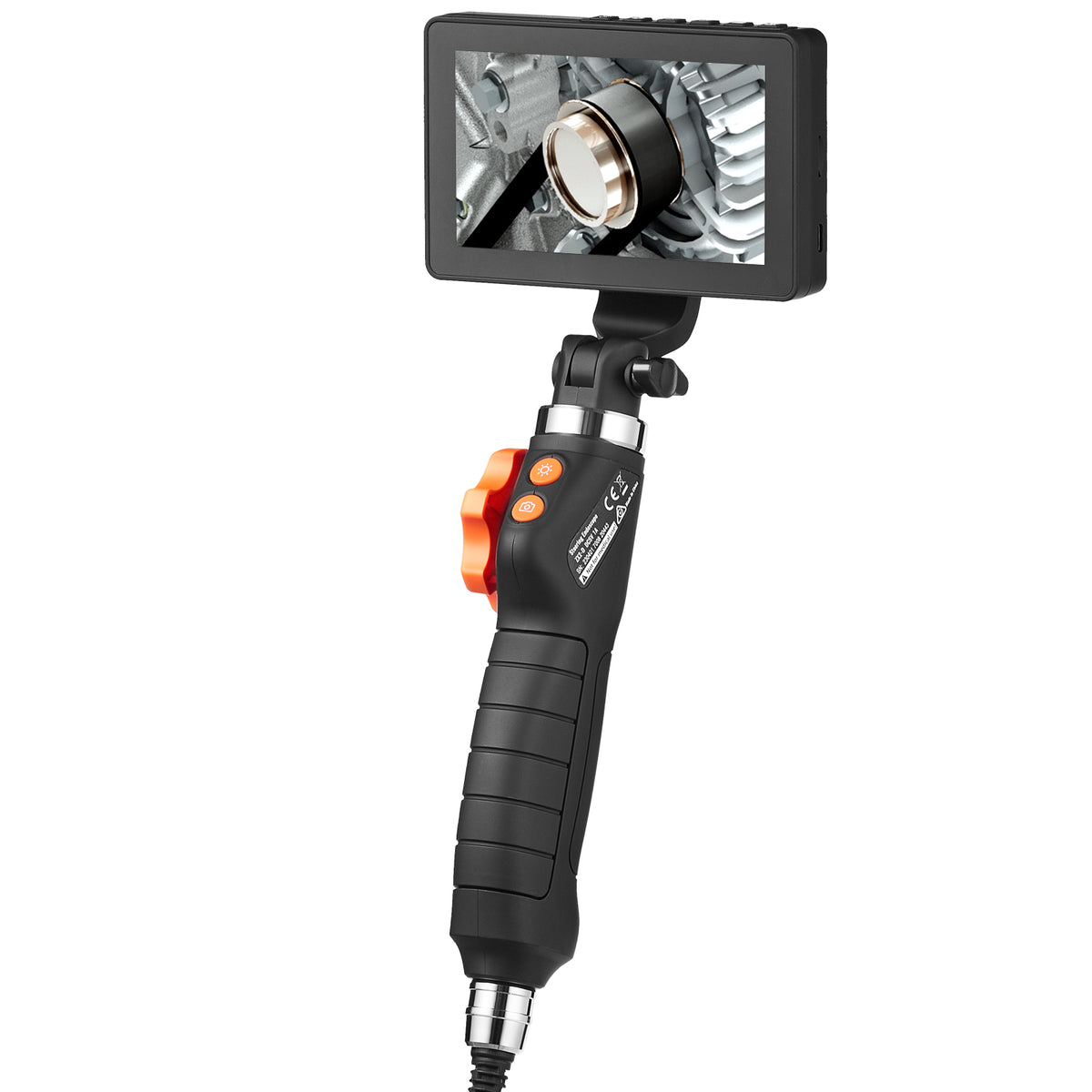 Borescope Endoscope Two-Way 180° Articulating 5" IPS 8X Zoom 6.4mm Lens