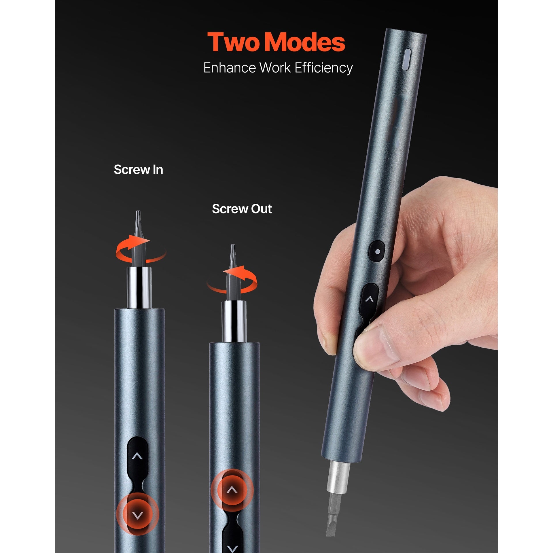 Electric Precision Screwdriver Set, 48 Magnetic Bits, Mini Electric Screwdriver with Magnetic Storage Box, S2 Steel Bits, LED Light, Type-C Charging, for Phone, Laptop, and Electronics Repair