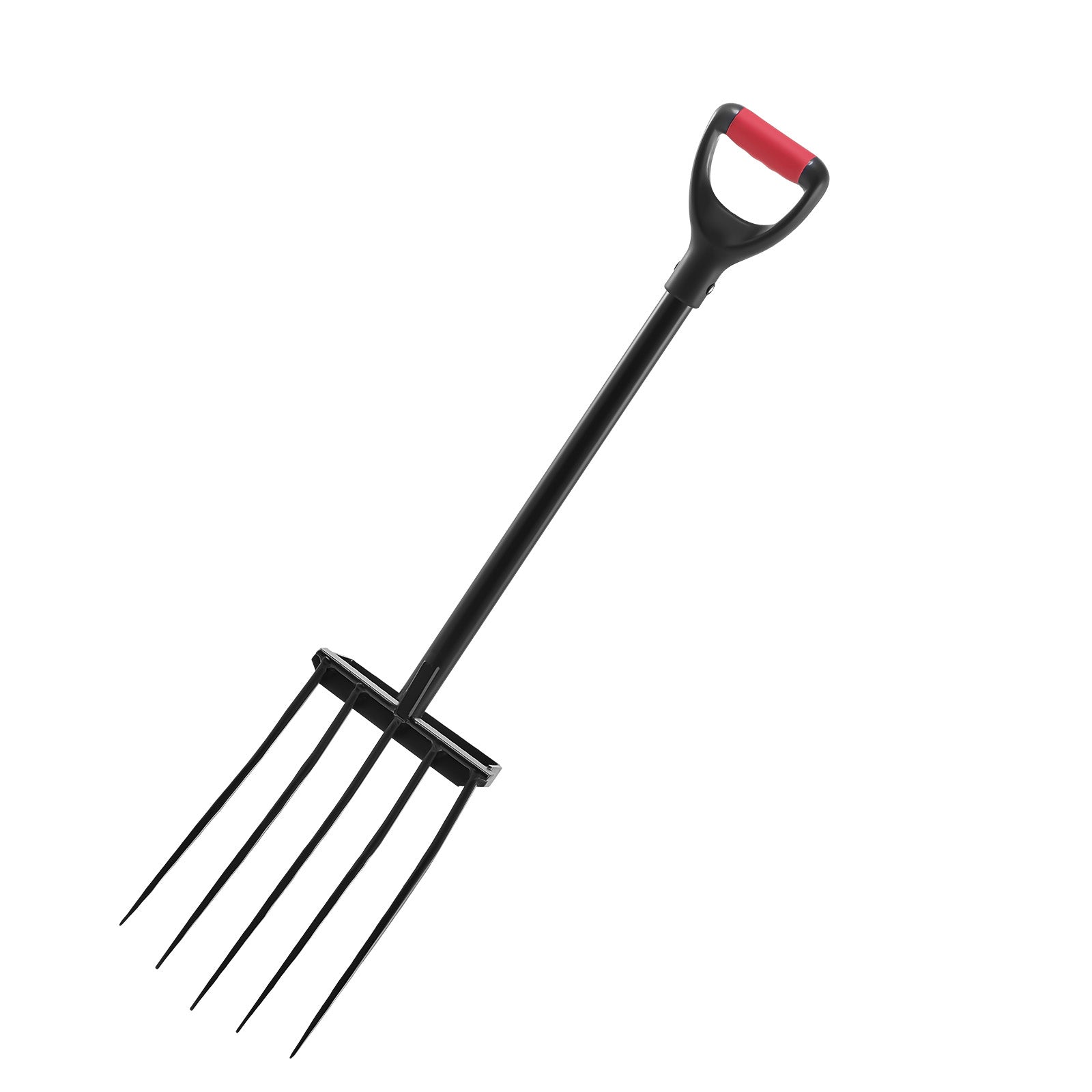 5 Tines Garden Fork Tool Metal Handle 41 in Spading Pitchfork Y Grip Heavy Duty
