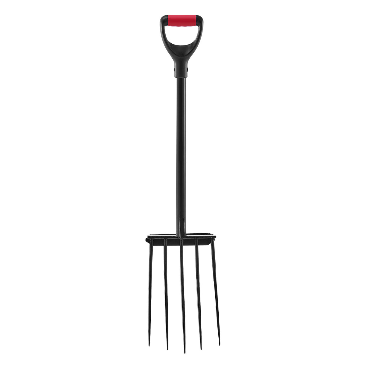 5 Tines Garden Fork Tool Metal Handle 41 in Spading Pitchfork Y Grip Heavy Duty