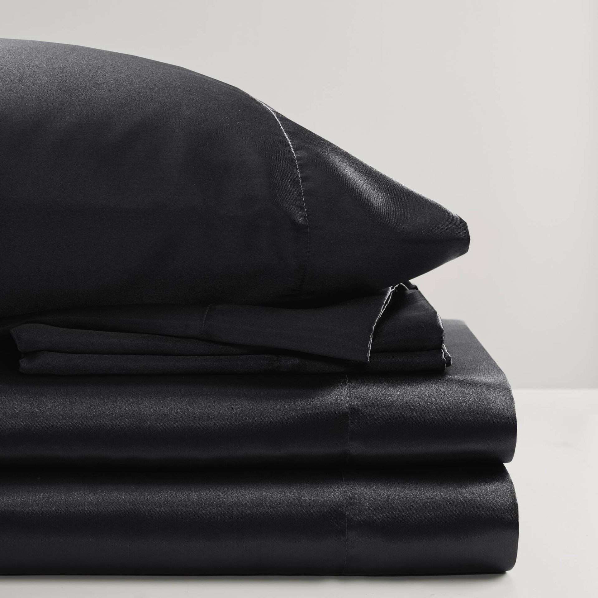 7 PCS Split King Luxury Sheet Set Black