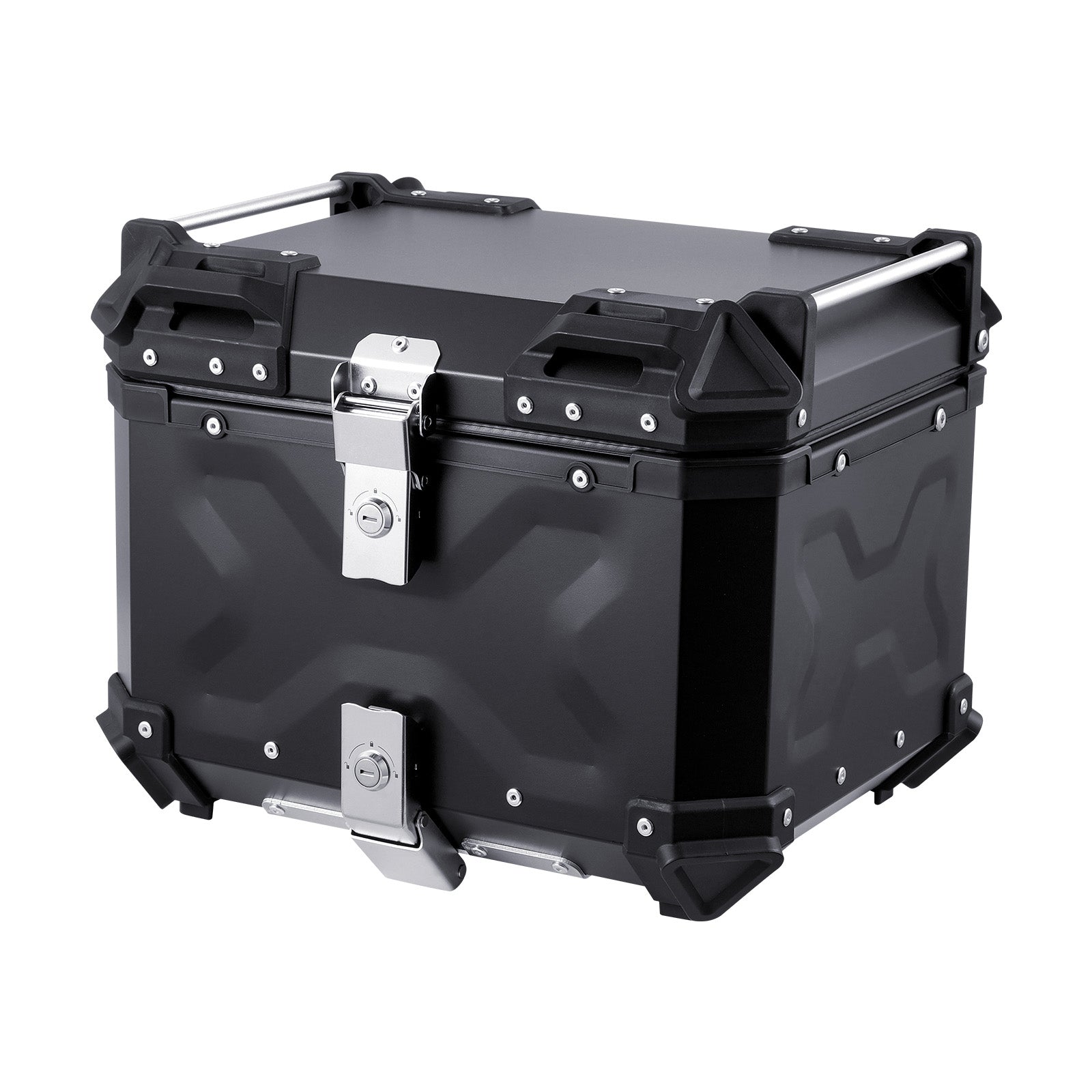 55L Motorcycle Top Case Universal Motorbike Tail Box with Leather Lining