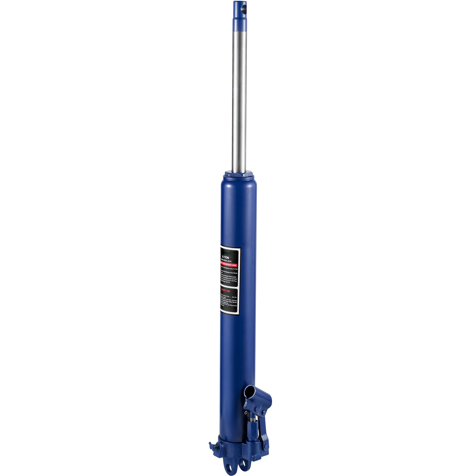Hydraulic Long Ram Jack, 8 Tons/17363 lbs Capacity, with Single Piston Pump and Clevis Base, Manual Cherry Picker w/Handle, for Garage/Shop Cranes, Engine Lift Hoist, Blue