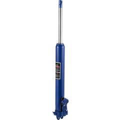 Hydraulic Long Ram Jack, 8 Tons/17363 lbs Capacity, with Single Piston Pump and Clevis Base, Manual Cherry Picker w/Handle, for Garage/Shop Cranes, Engine Lift Hoist, Blue