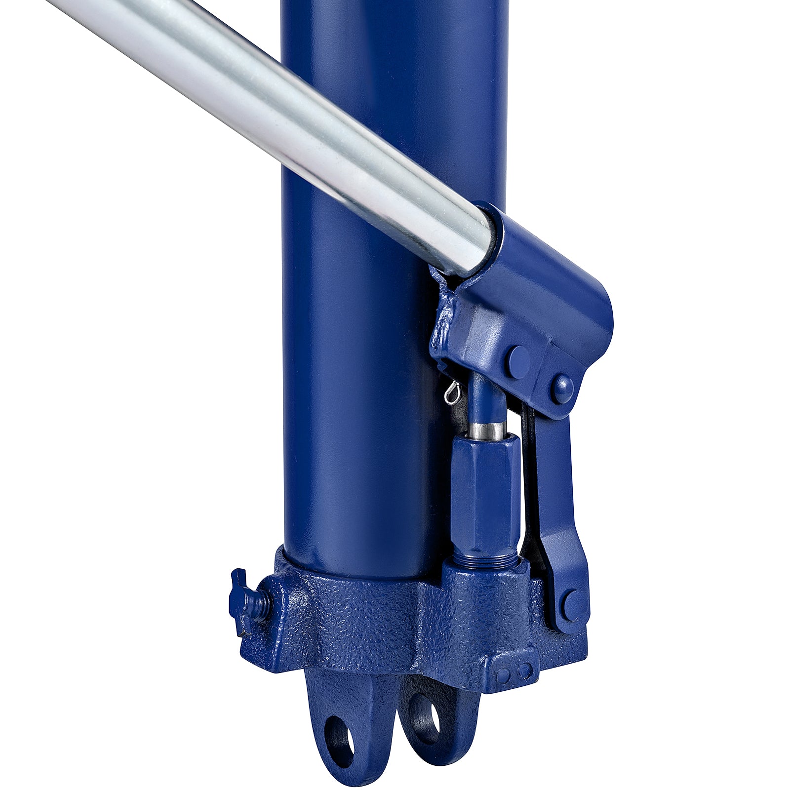 Hydraulic Long Ram Jack, 8 Tons/17363 lbs Capacity, with Single Piston Pump and Clevis Base, Manual Cherry Picker w/Handle, for Garage/Shop Cranes, Engine Lift Hoist, Blue