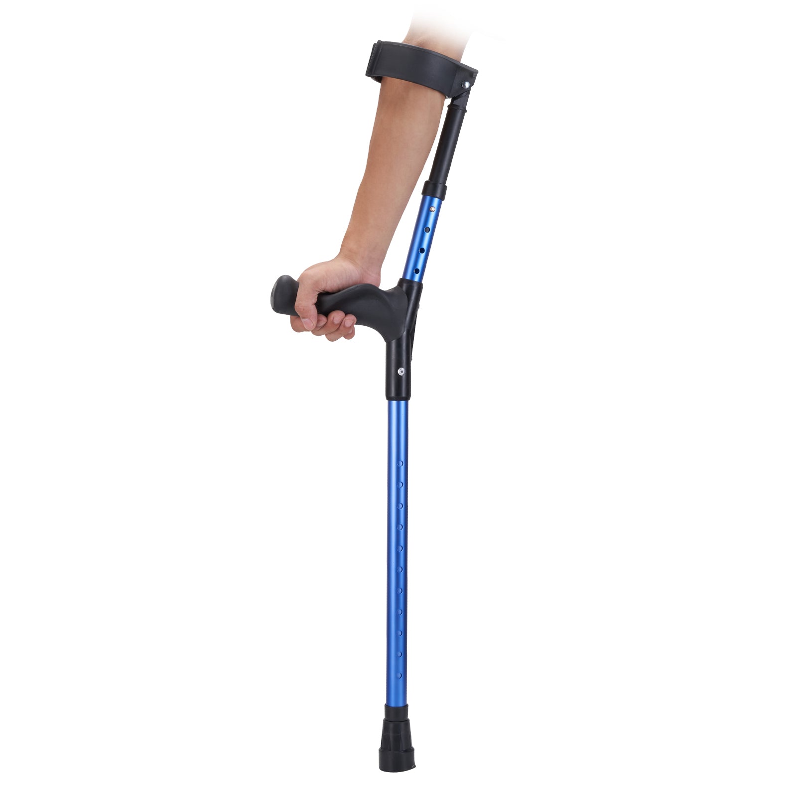 Forearm Crutches Aluminum Walking Crutches with Adjustable Height & Cuffs