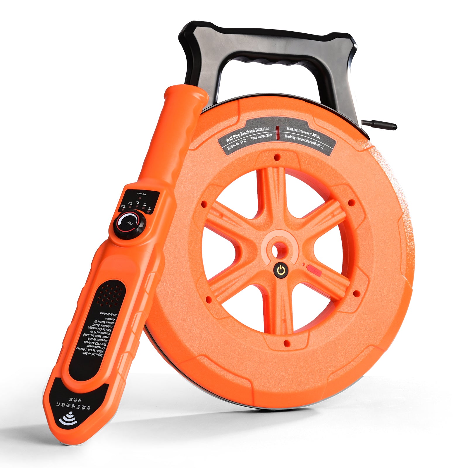 Pipe Blockage Detector Locators 100ft/30m Waterproof for PVC Plastic Metal