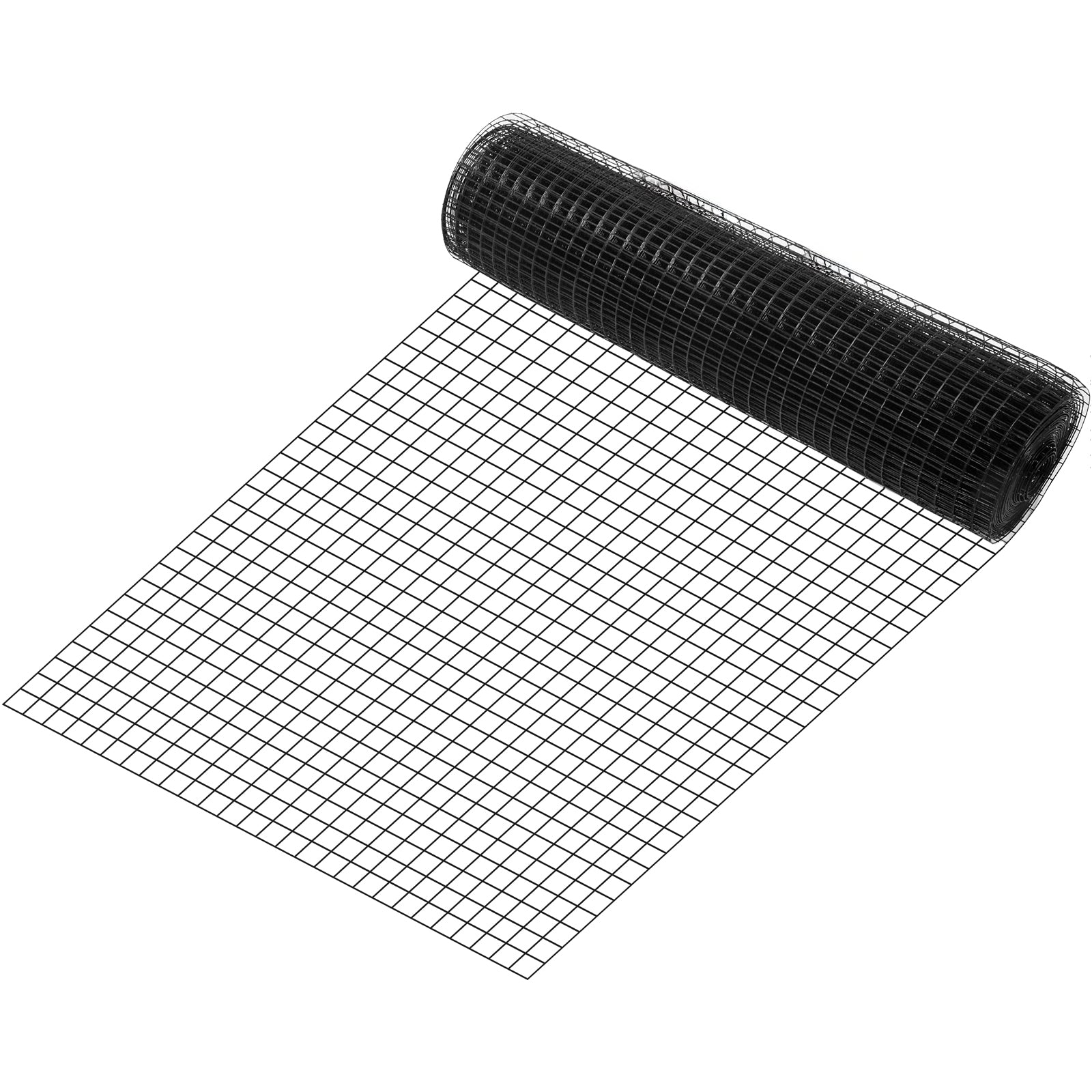 Hardware Cloth, 24" x 100' & 1"x1" Mesh Size, Galvanized Steel Vinyl Coated 16 Gauge Chicken Wire Fencing w/A Cutting Plier & A Pair of Fabric Gloves, for Garden Fencing & Pet Enclosures, Black