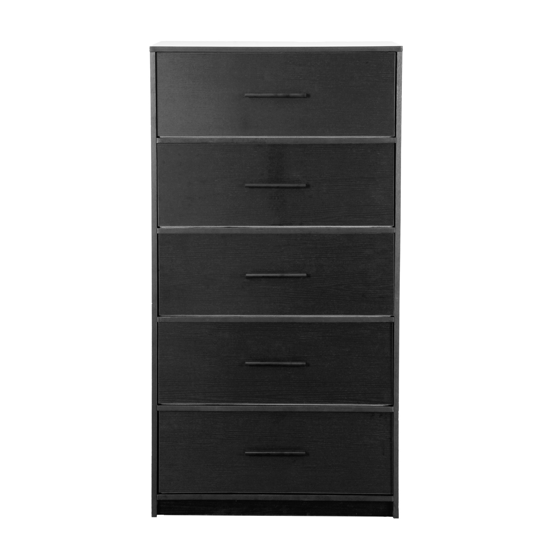 5-Drawer Dresser with Large Fabric Drawers, Black