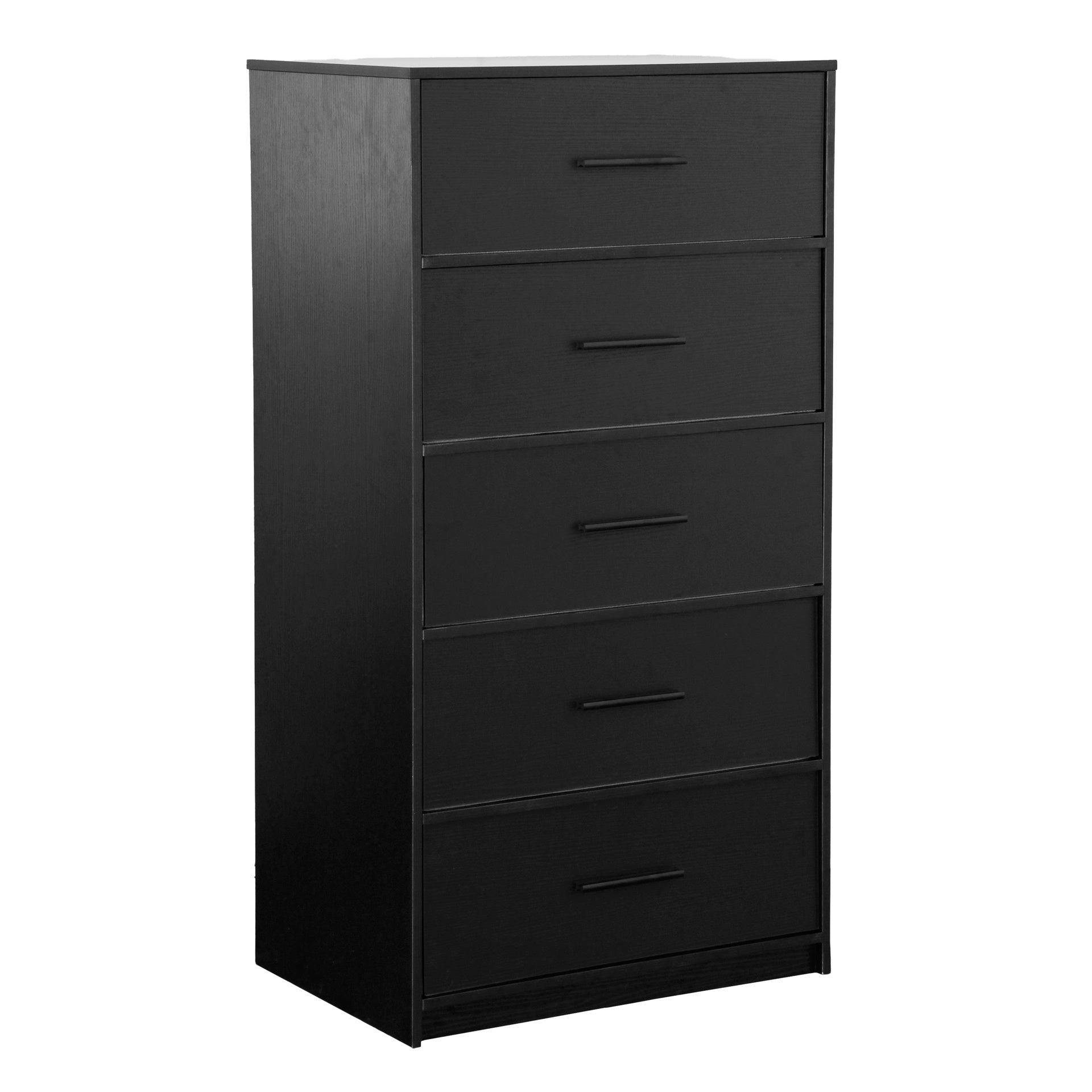 5-Drawer Dresser with Large Fabric Drawers, Black