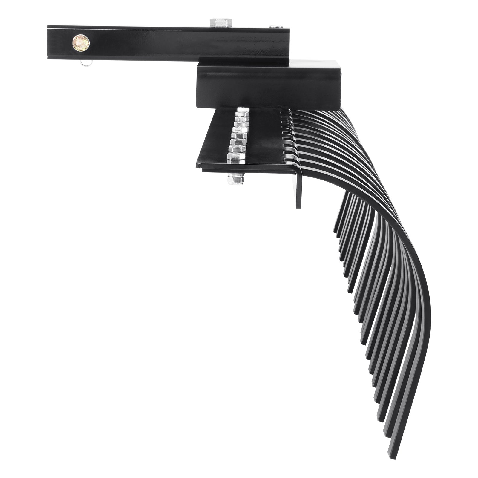 Tow Behind Landscape Rake, 60" Tow Dethatcher with 21 Steel Coil Tines, Lawn Dethatcher Rake Attaches to 48" or 60" Toolbars and 3-point Suspension Systems, for Leaves, Pine Needles, and Grass