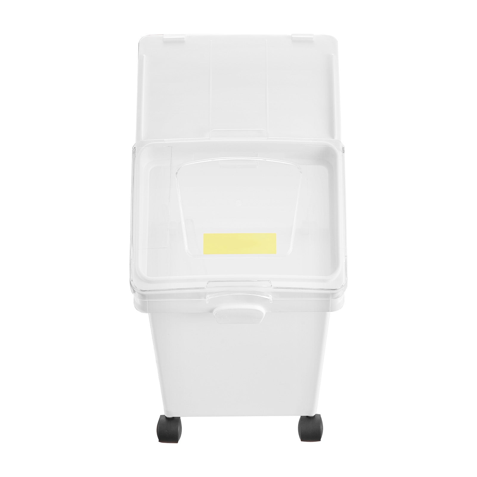 Ingredient Bin, 5.2 Gallons Capacity Ingredient Storage Bin, 3 Pcs/Set, PP Material Flour Bins On Wheels, White Shelf Ingredient Bin with Scoop and Sliding Lid, Commercial Storage Bins