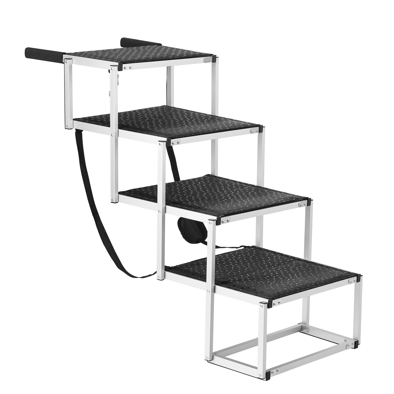 Dog Stair for Cars 4-step Folding Dog Steps Aluminum Loads up to 250 lbs