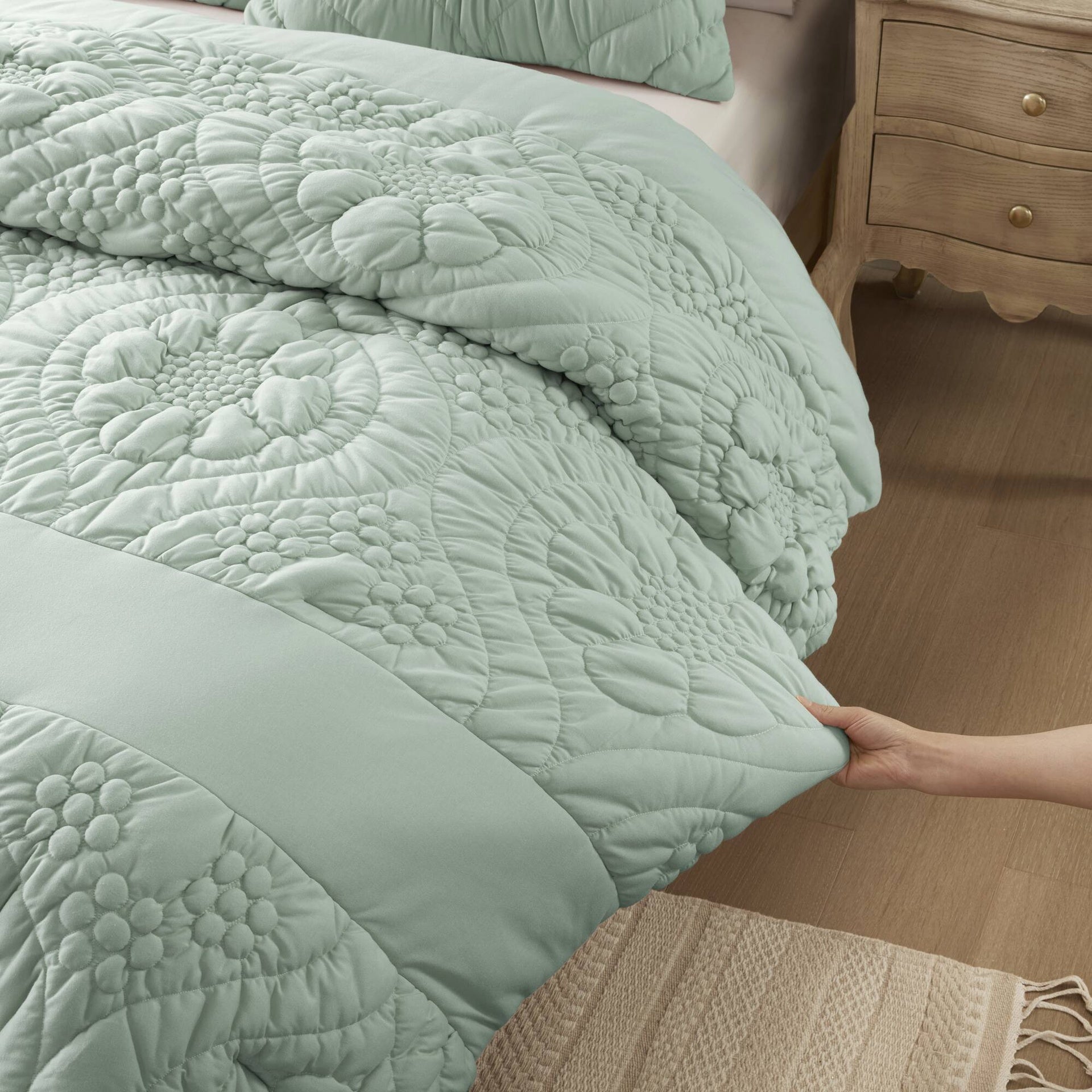 3-Piece Full/Queen Comforter Set,Sage