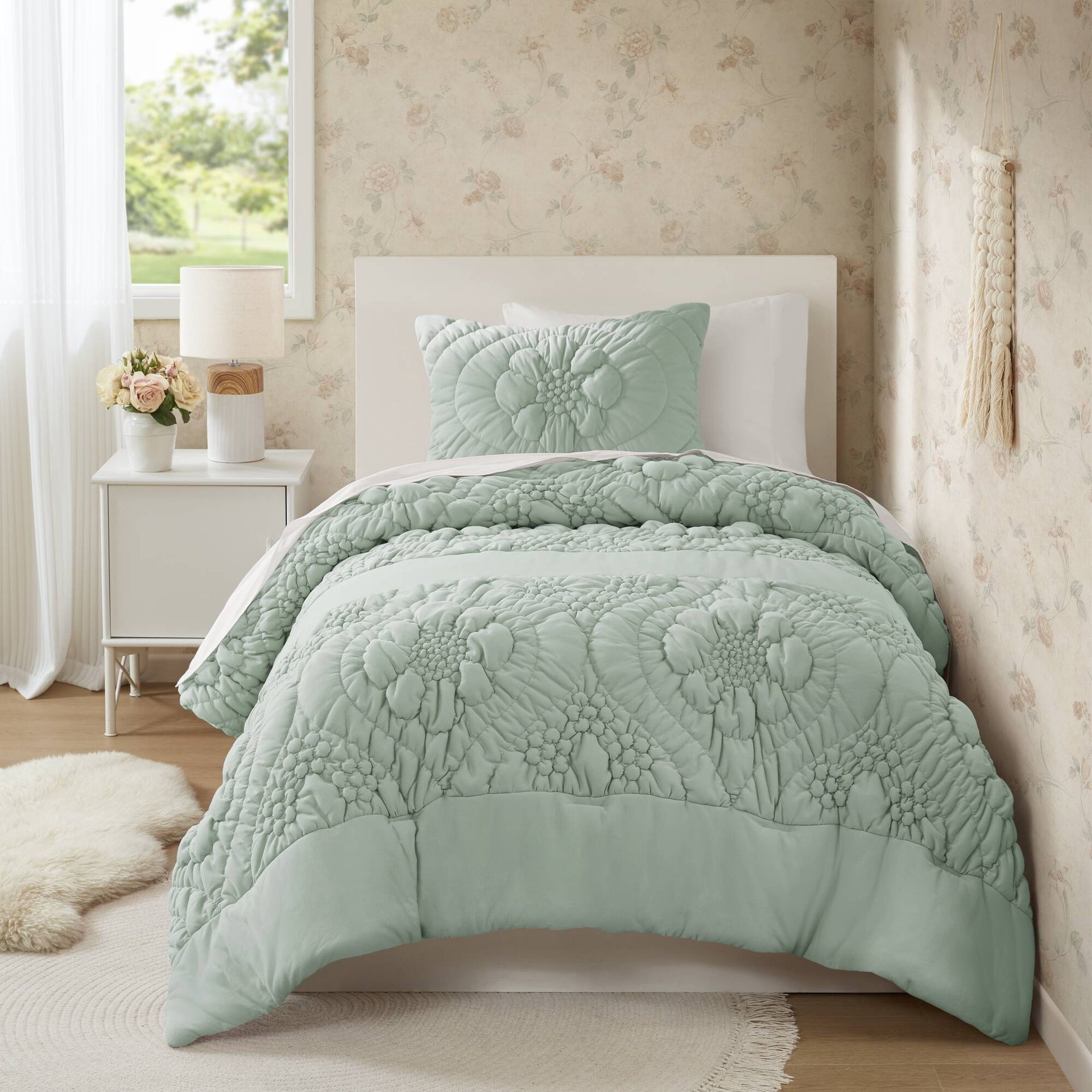 3-Piece Full/Queen Comforter Set,Sage