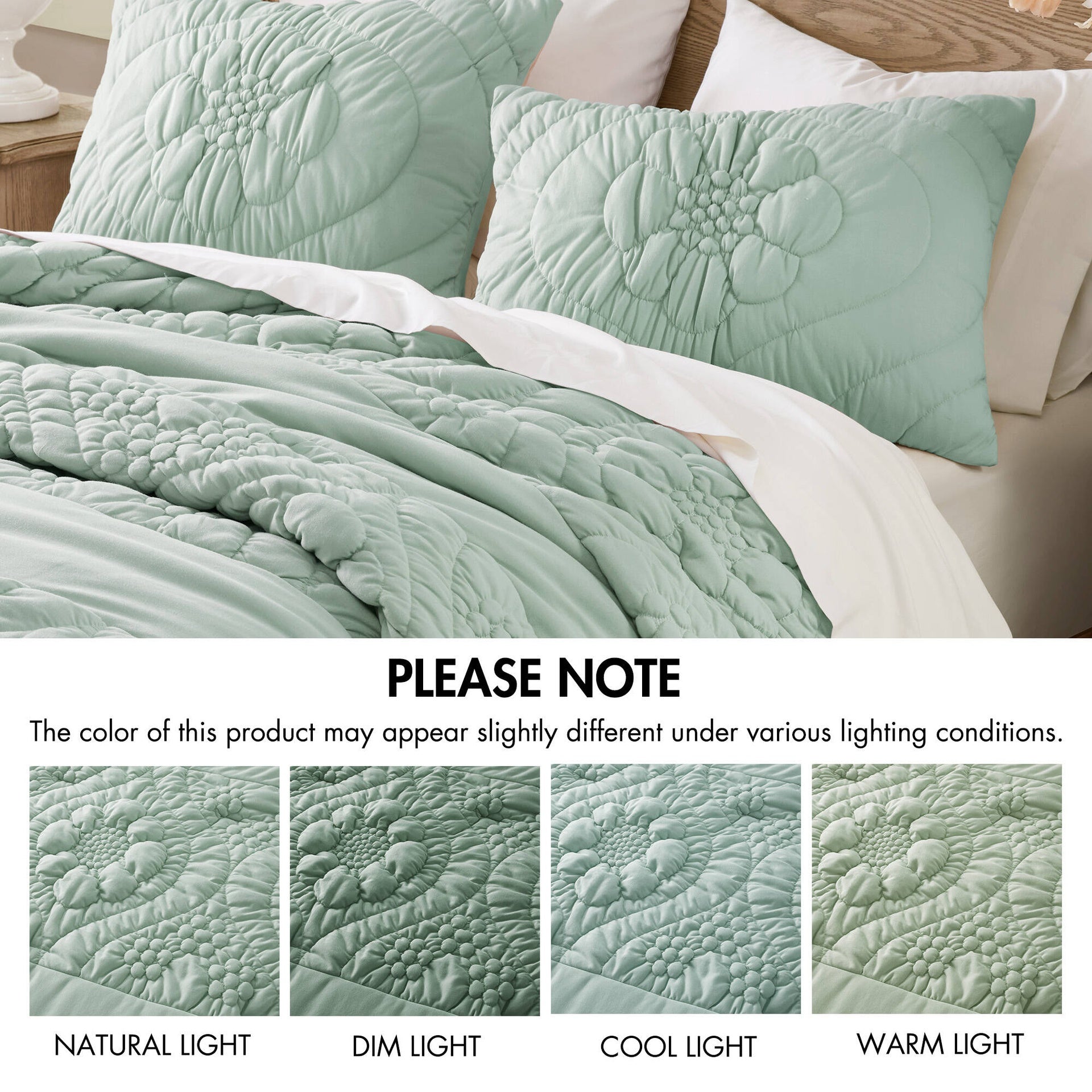 3-Piece Full/Queen Comforter Set,Sage