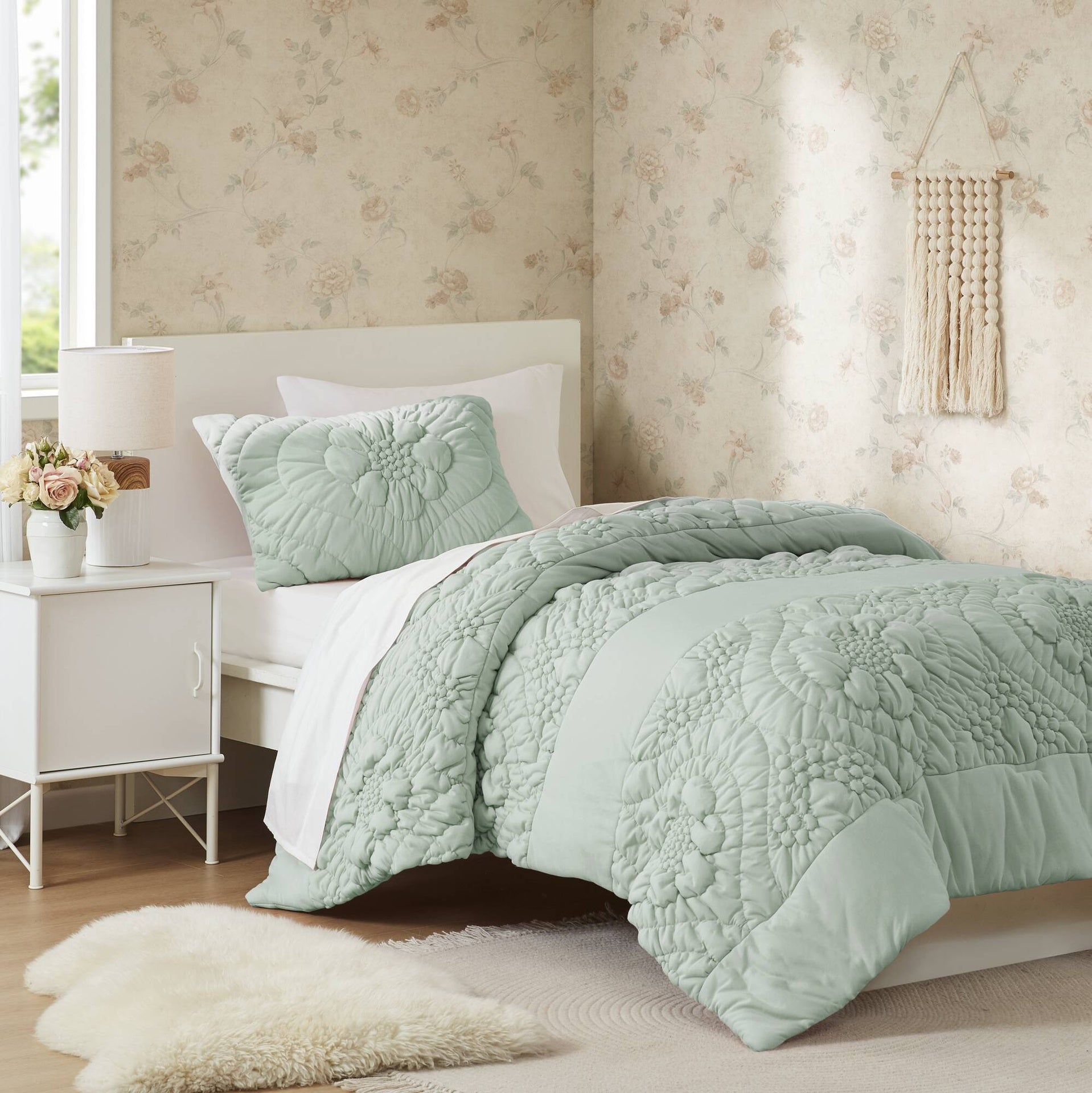 3-Piece Full/Queen Comforter Set,Sage