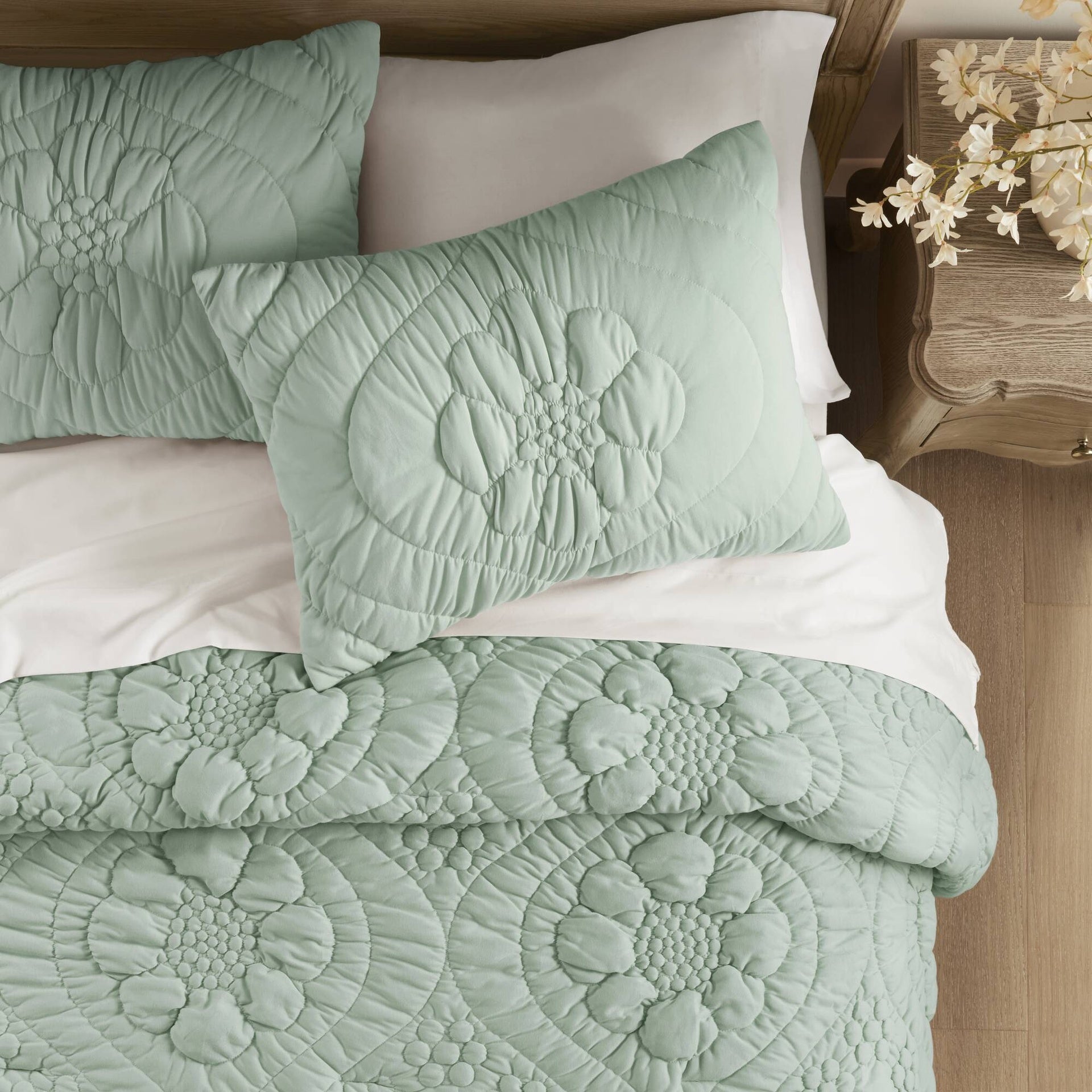3-Piece Full/Queen Comforter Set,Sage