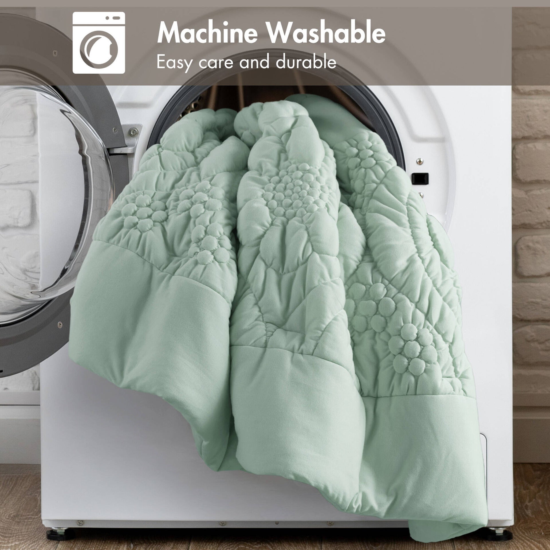 3-Piece Full/Queen Comforter Set,Sage