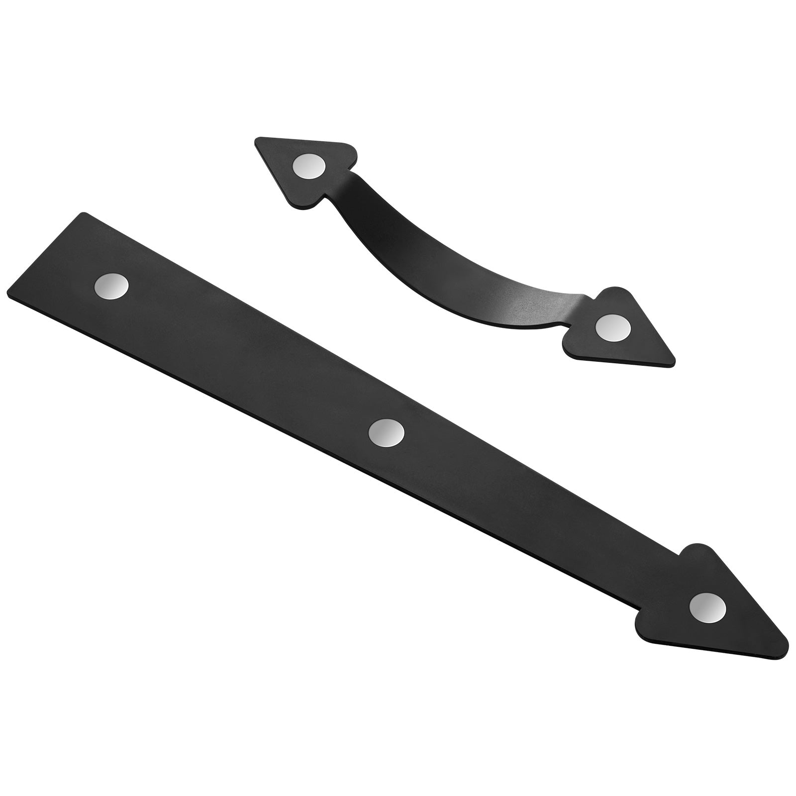 Decorative Magnetic Garage Door Hardware Kit Accents 4 Hinges 2 Handles Black