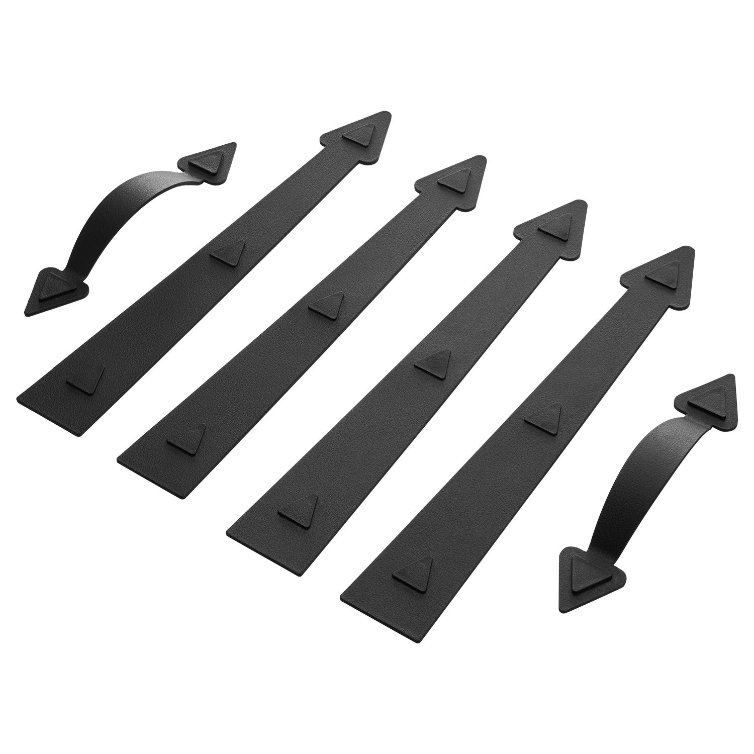 Decorative Magnetic Garage Door Hardware Kit Accents 4 Hinges 2 Handles Black
