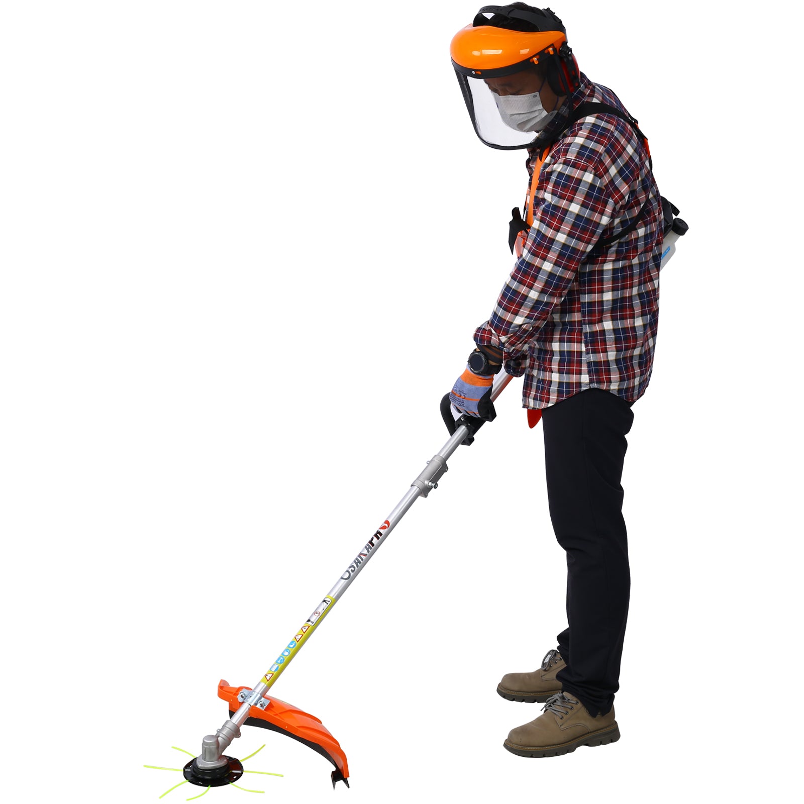 10 in 1 Multi-Functional Trimming Tool, 52CC 2-Cycle Garden Tool System with Gas Pole Saw, Hedge Trimmer, Grass Trimmer, and Brush Cutter EPA Compliant