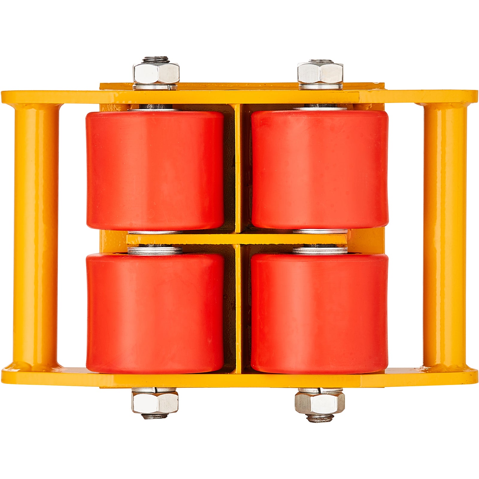 4PCS Machinery Skate Dolly, 17637 LBS/8T Industrial Machinery Mover, Heavy Duty Carbon Steel Machinery Moving Skate with 4 PU Wheels and 360° Rotation Non-Slip Cap for Warehouse, Workshop, Facto