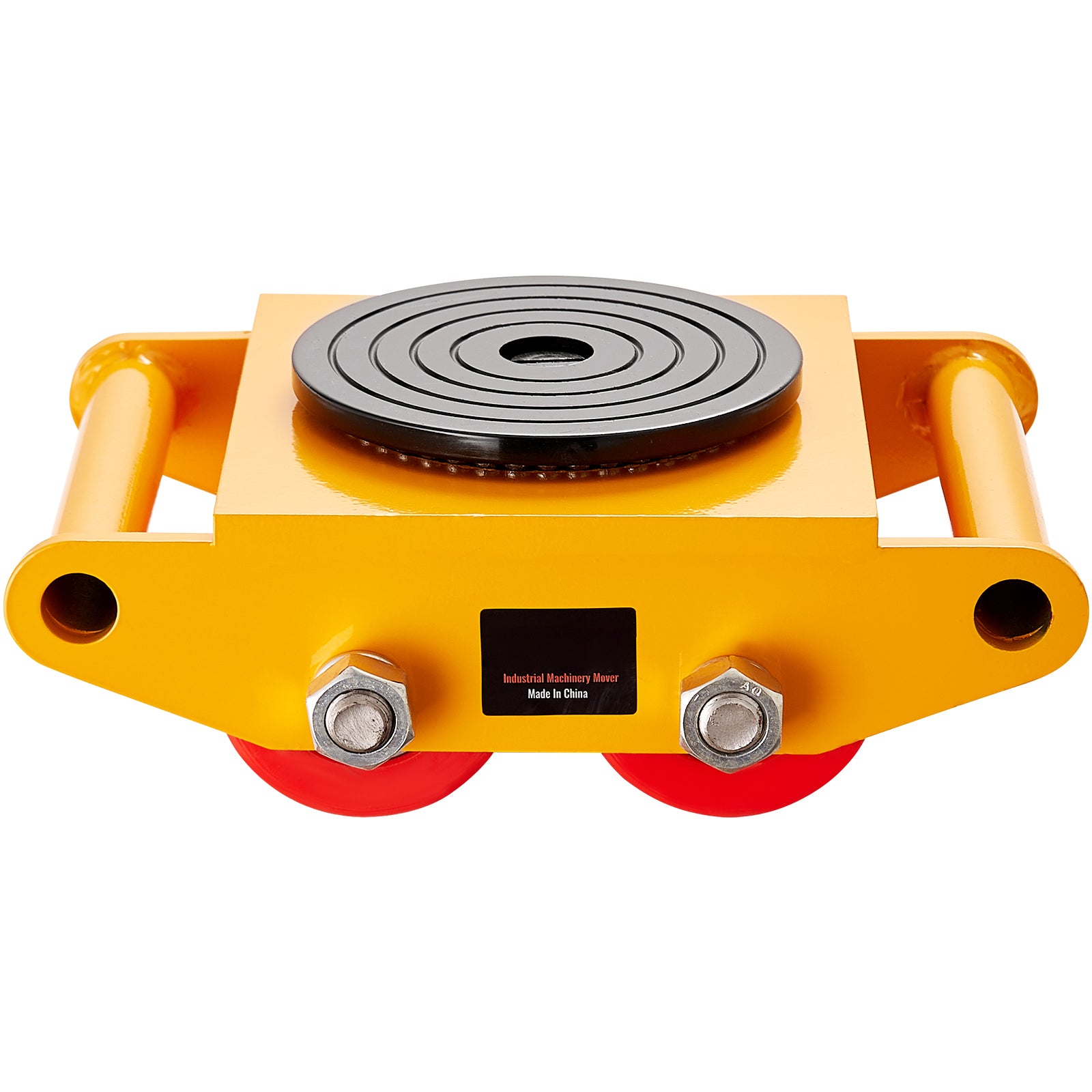4PCS Machinery Skate Dolly, 17637 LBS/8T Industrial Machinery Mover, Heavy Duty Carbon Steel Machinery Moving Skate with 4 PU Wheels and 360° Rotation Non-Slip Cap for Warehouse, Workshop, Facto