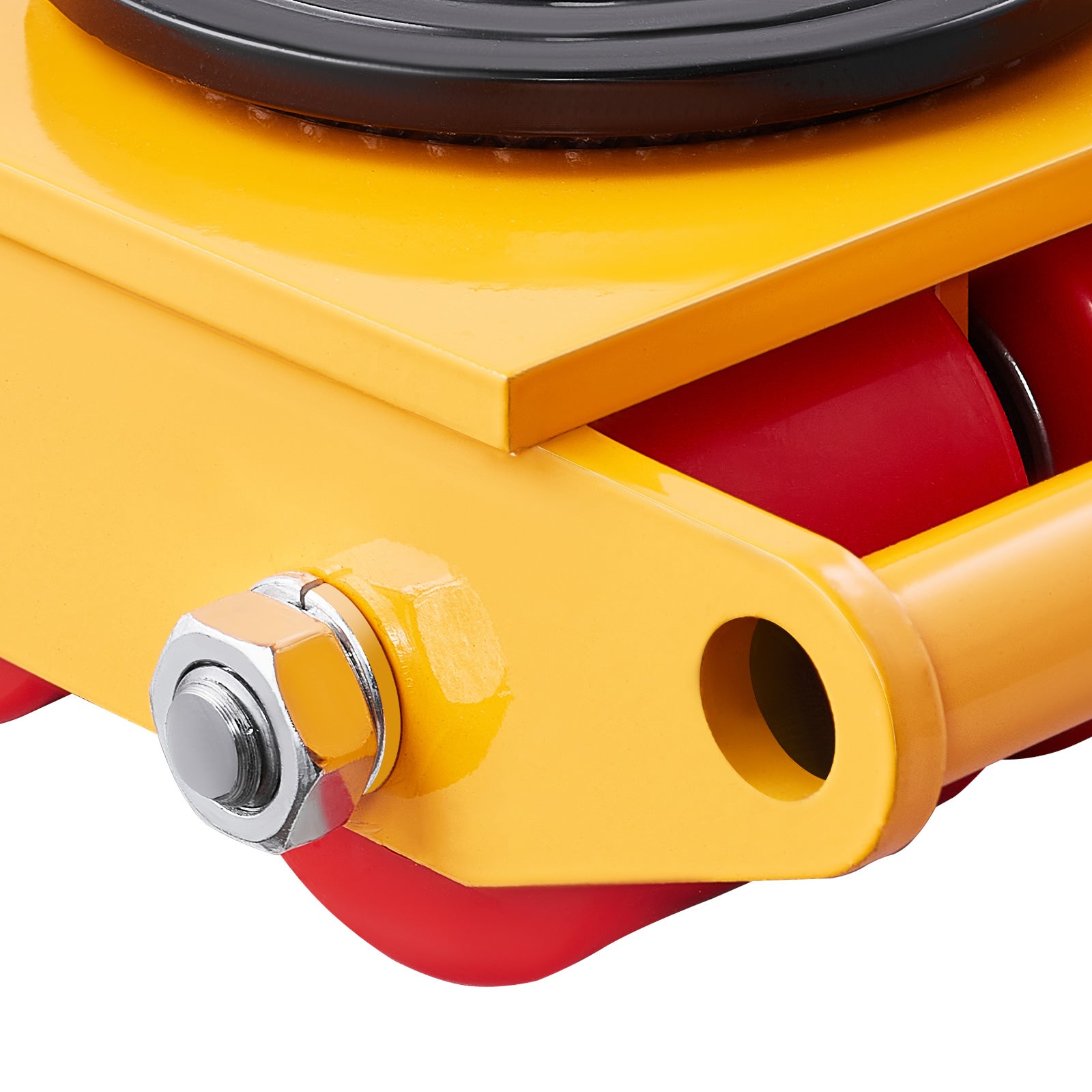 4PCS Machinery Skate Dolly, 17637 LBS/8T Industrial Machinery Mover, Heavy Duty Carbon Steel Machinery Moving Skate with 4 PU Wheels and 360° Rotation Non-Slip Cap for Warehouse, Workshop, Facto
